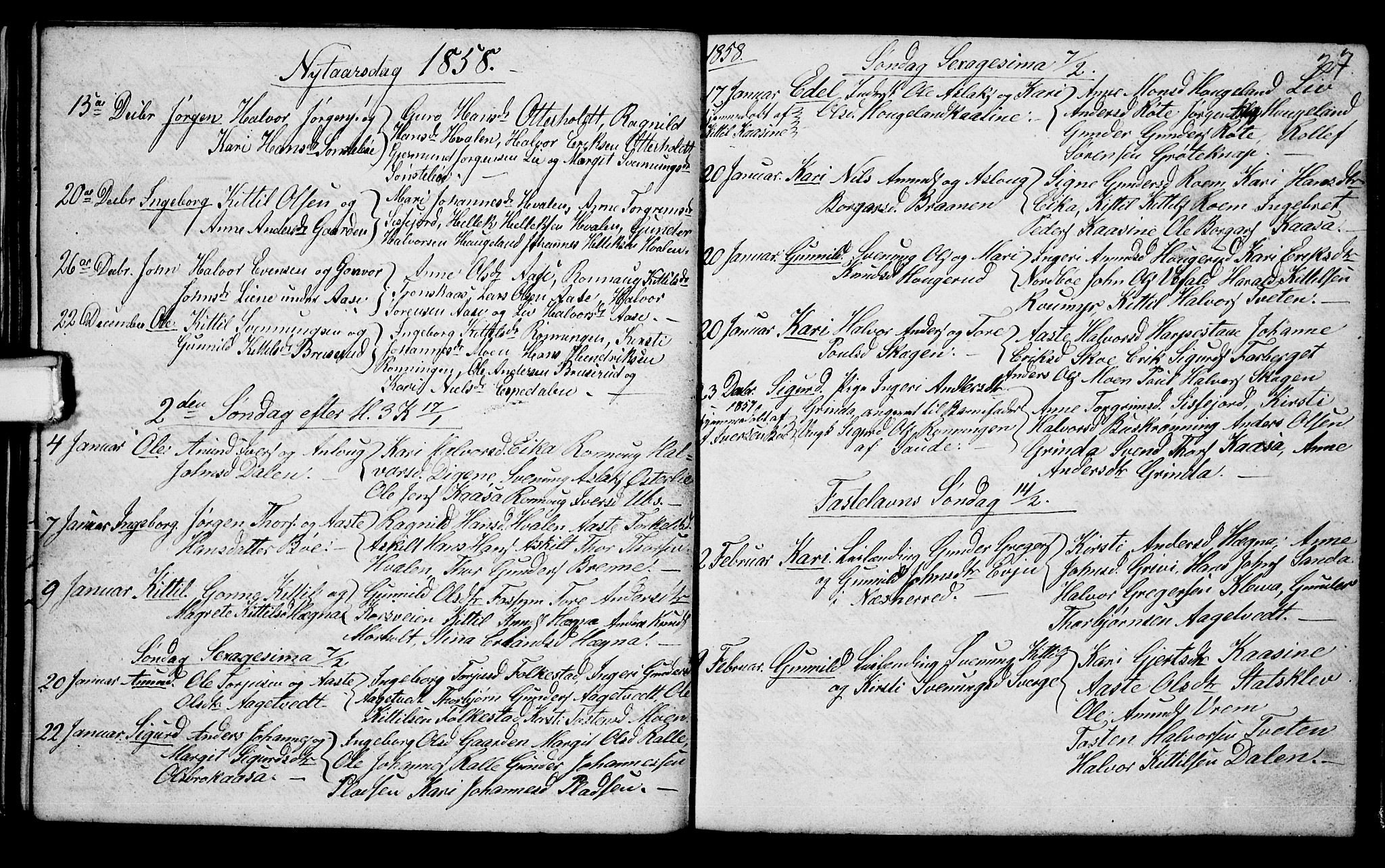 Bø kirkebøker, SAKO/A-257/G/Ga/L0002: Parish register (copy) no. 2, 1853-1866, p. 27