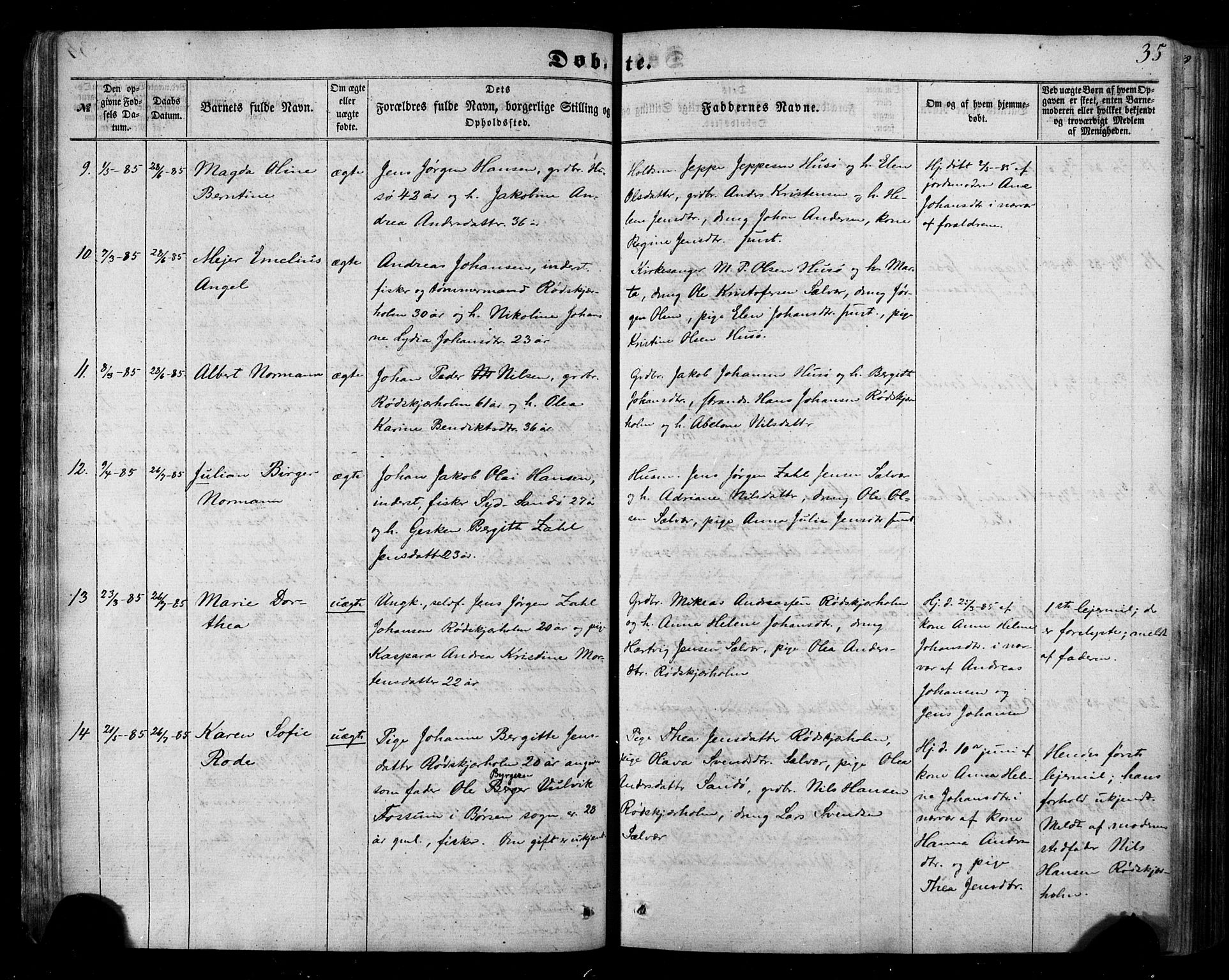 Ministerialprotokoller, klokkerbøker og fødselsregistre - Nordland, SAT/A-1459/840/L0579: Parish register (official) no. 840A01, 1863-1887, p. 35