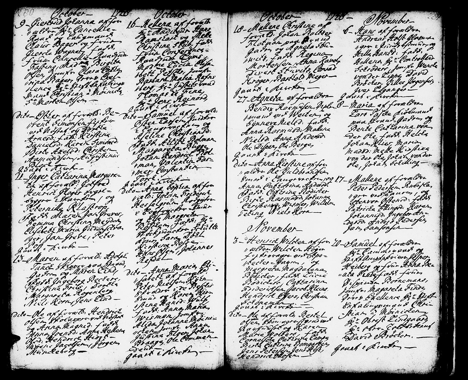Domkirken sokneprestembete, SAB/A-74801/H/Haa/L0002: Parish register (official) no. A 2, 1733-1750, p. 280-281