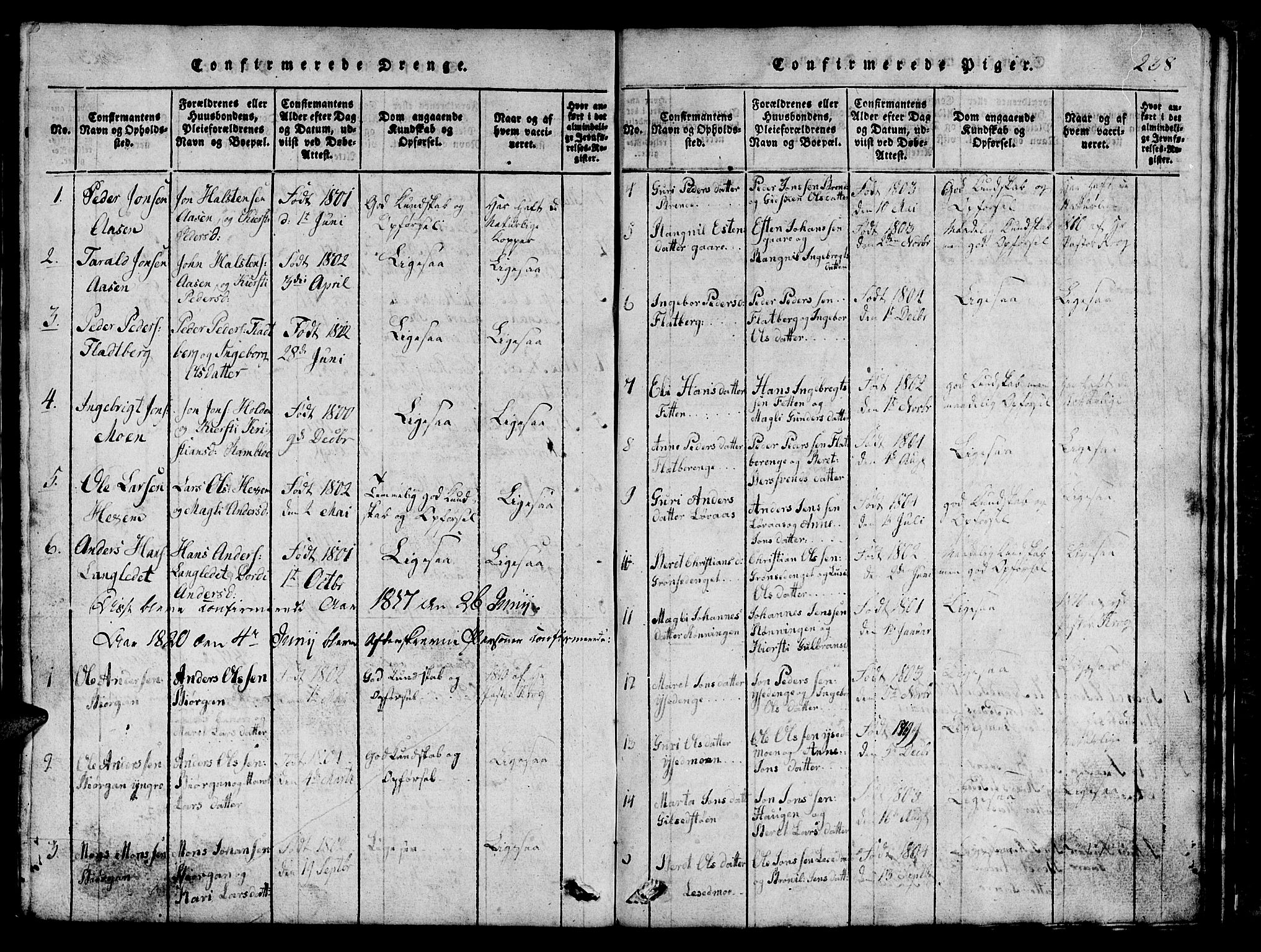 Ministerialprotokoller, klokkerbøker og fødselsregistre - Sør-Trøndelag, SAT/A-1456/685/L0976: Parish register (copy) no. 685C01, 1817-1878, p. 238