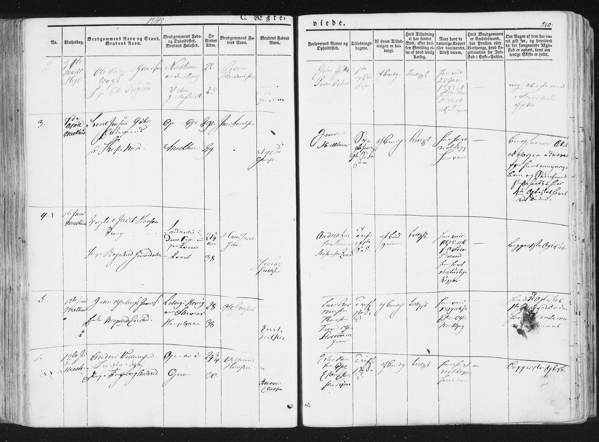 Ministerialprotokoller, klokkerbøker og fødselsregistre - Sør-Trøndelag, AV/SAT-A-1456/691/L1074: Parish register (official) no. 691A06, 1842-1852, p. 260