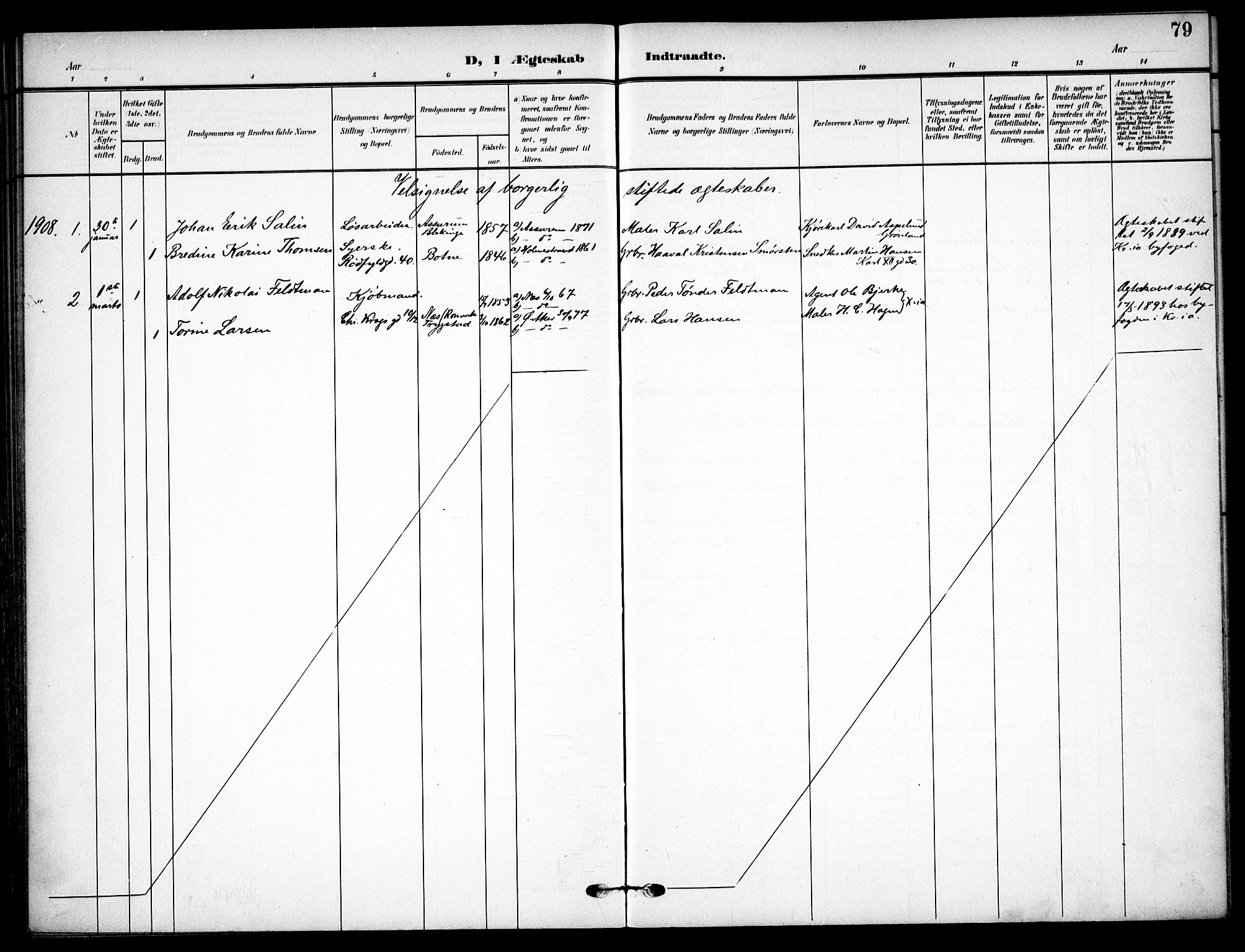 Vaterland prestekontor Kirkebøker, SAO/A-10880/F/Fa/L0002: Parish register (official) no. 2, 1907-1921, p. 79