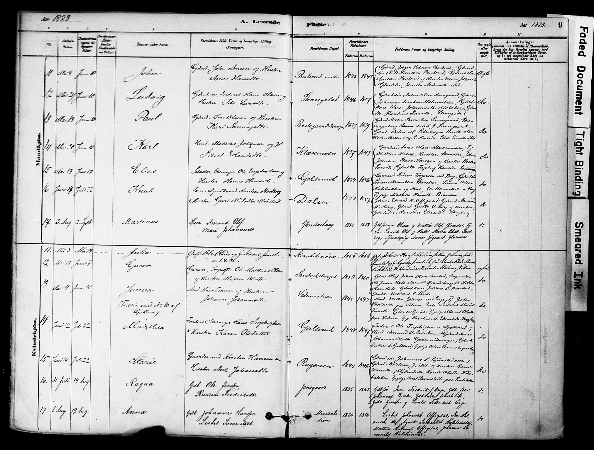 Øyer prestekontor, SAH/PREST-084/H/Ha/Haa/L0009: Parish register (official) no. 9, 1878-1893, p. 9