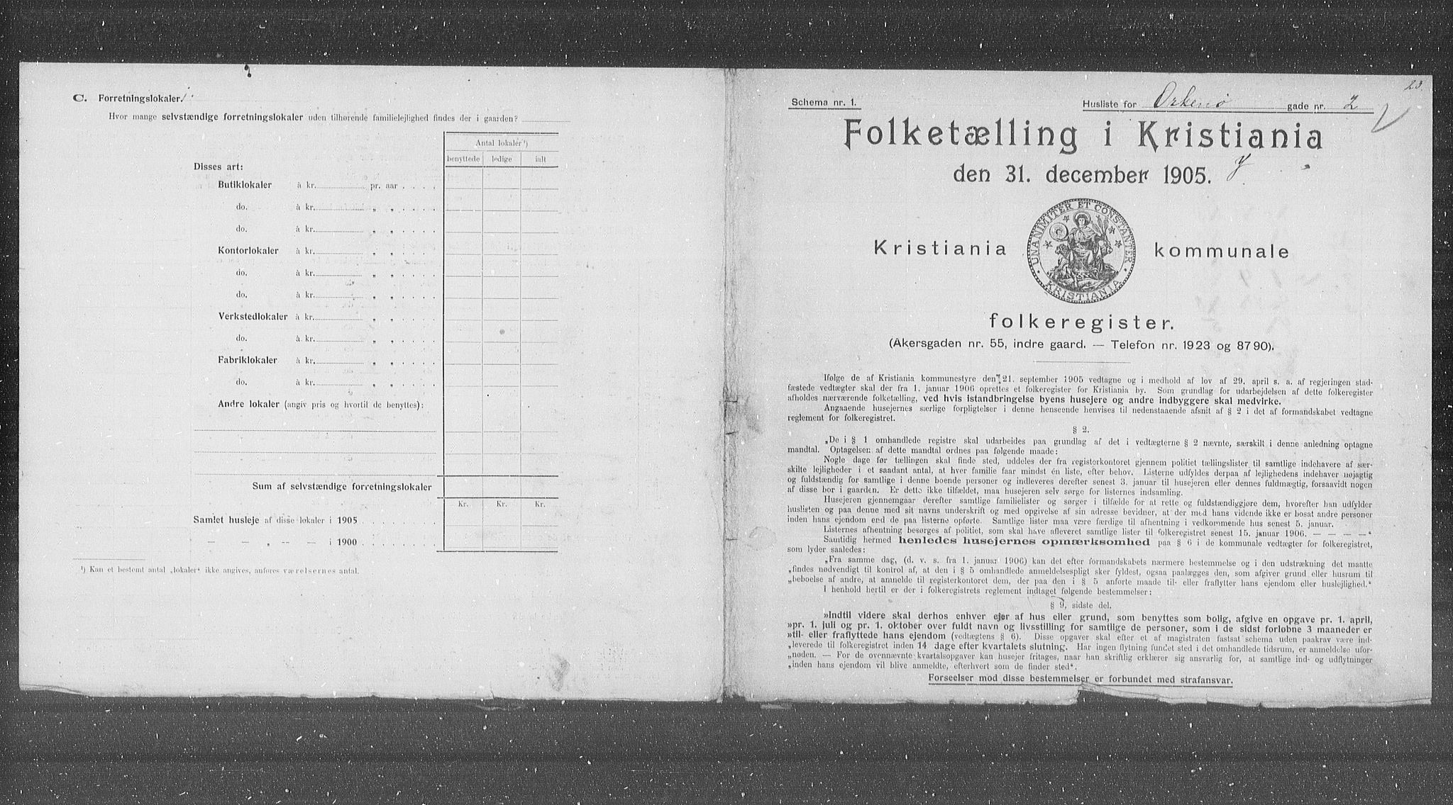 OBA, Municipal Census 1905 for Kristiania, 1905, p. 39908