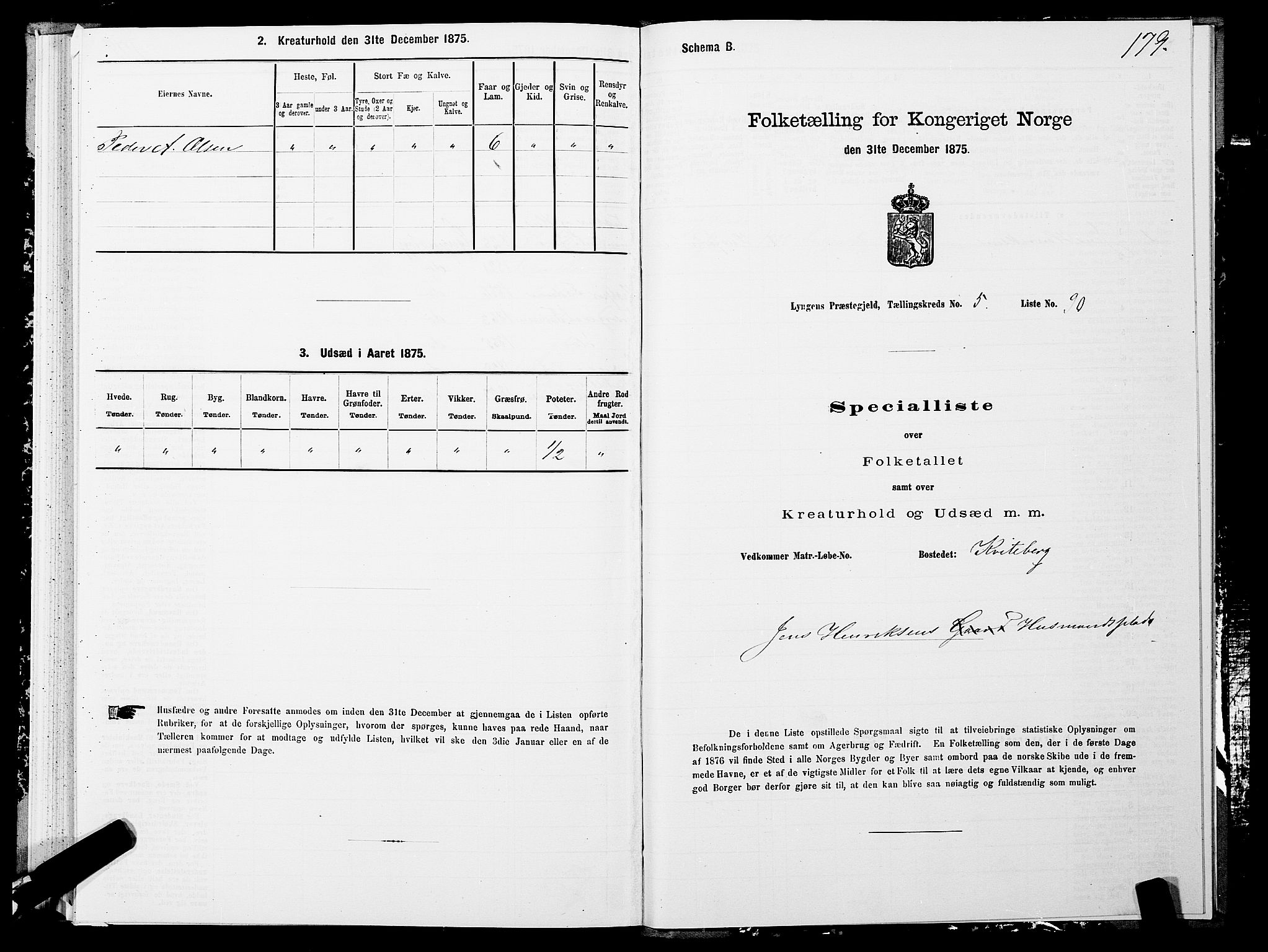 SATØ, 1875 census for 1938P Lyngen, 1875, p. 5179