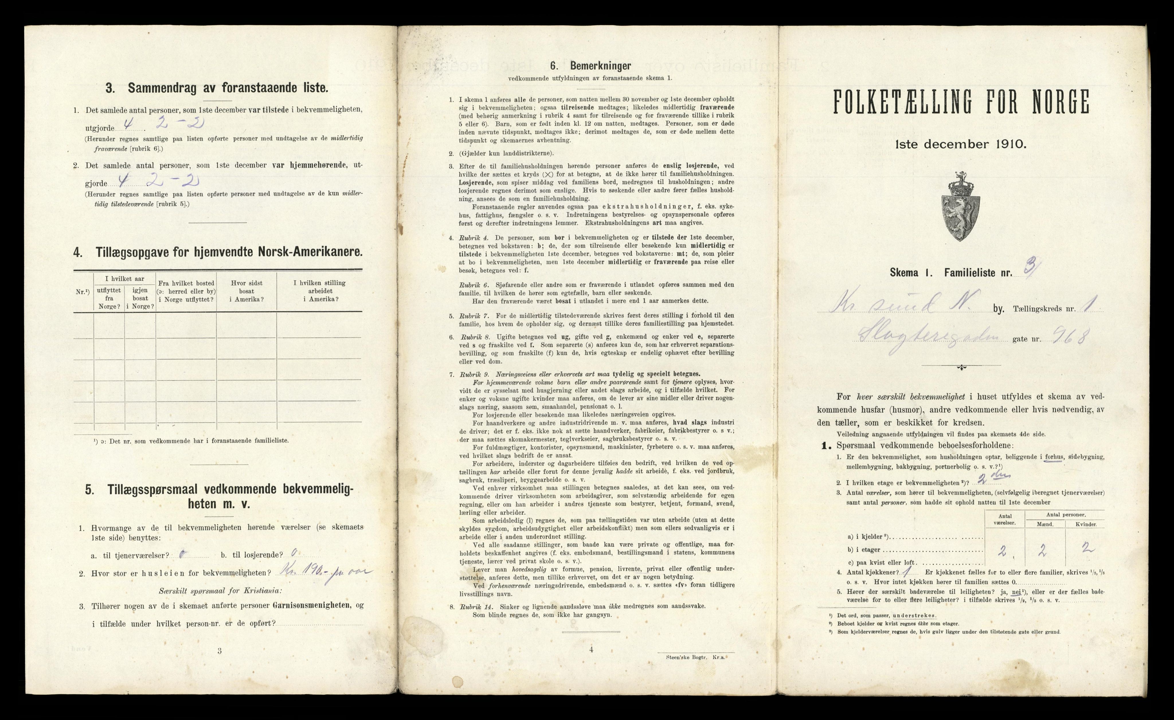 RA, 1910 census for Kristiansund, 1910, p. 99