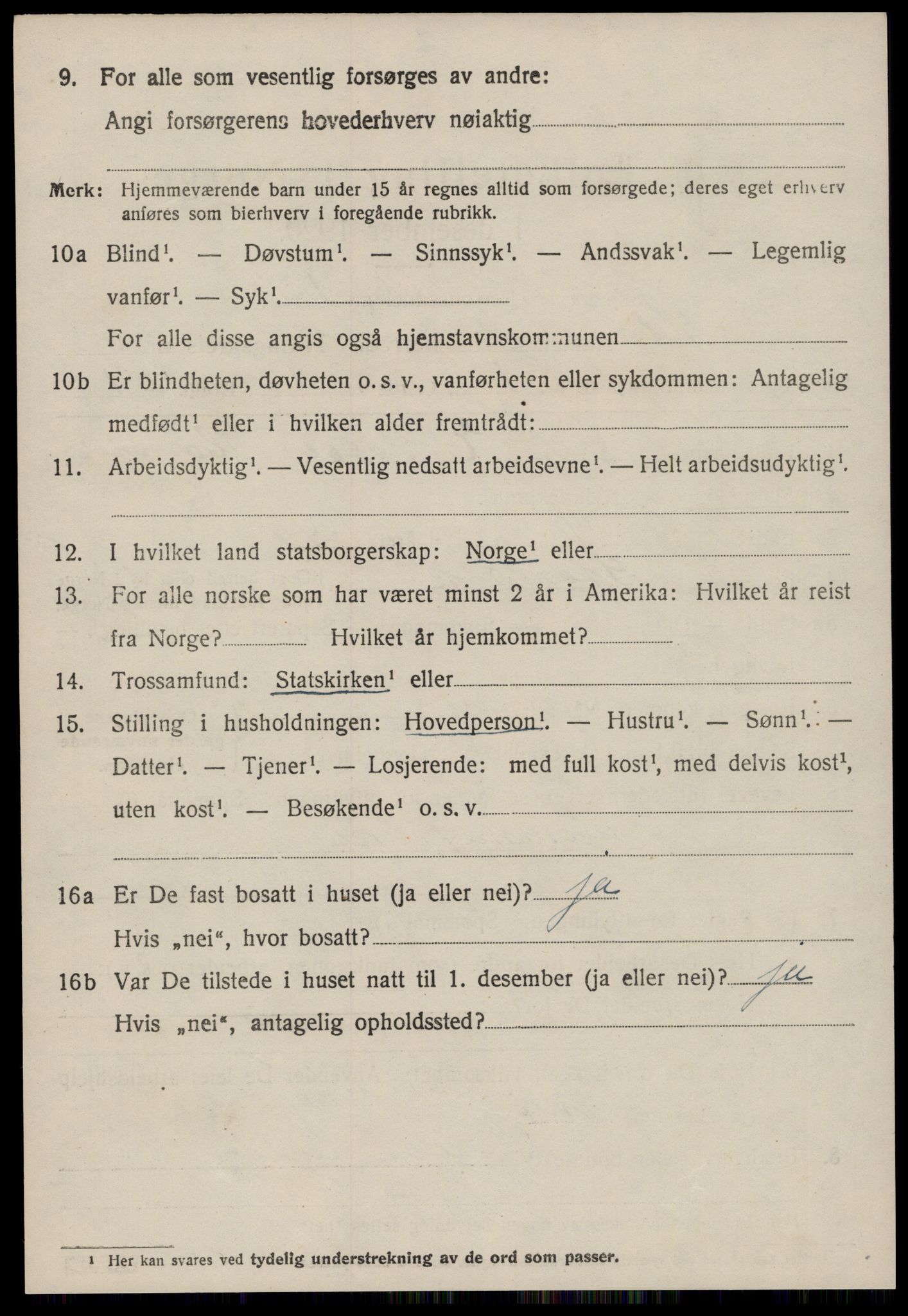 SAT, 1920 census for Stangvik, 1920, p. 3825
