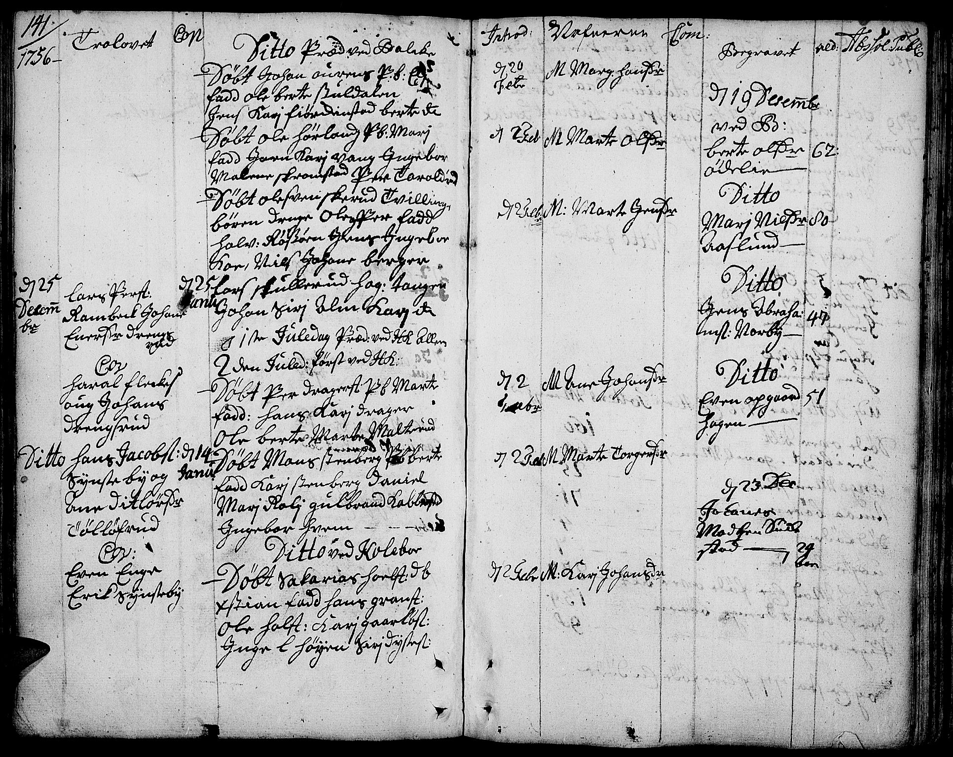 Toten prestekontor, AV/SAH-PREST-102/H/Ha/Haa/L0004: Parish register (official) no. 4, 1751-1761, p. 141