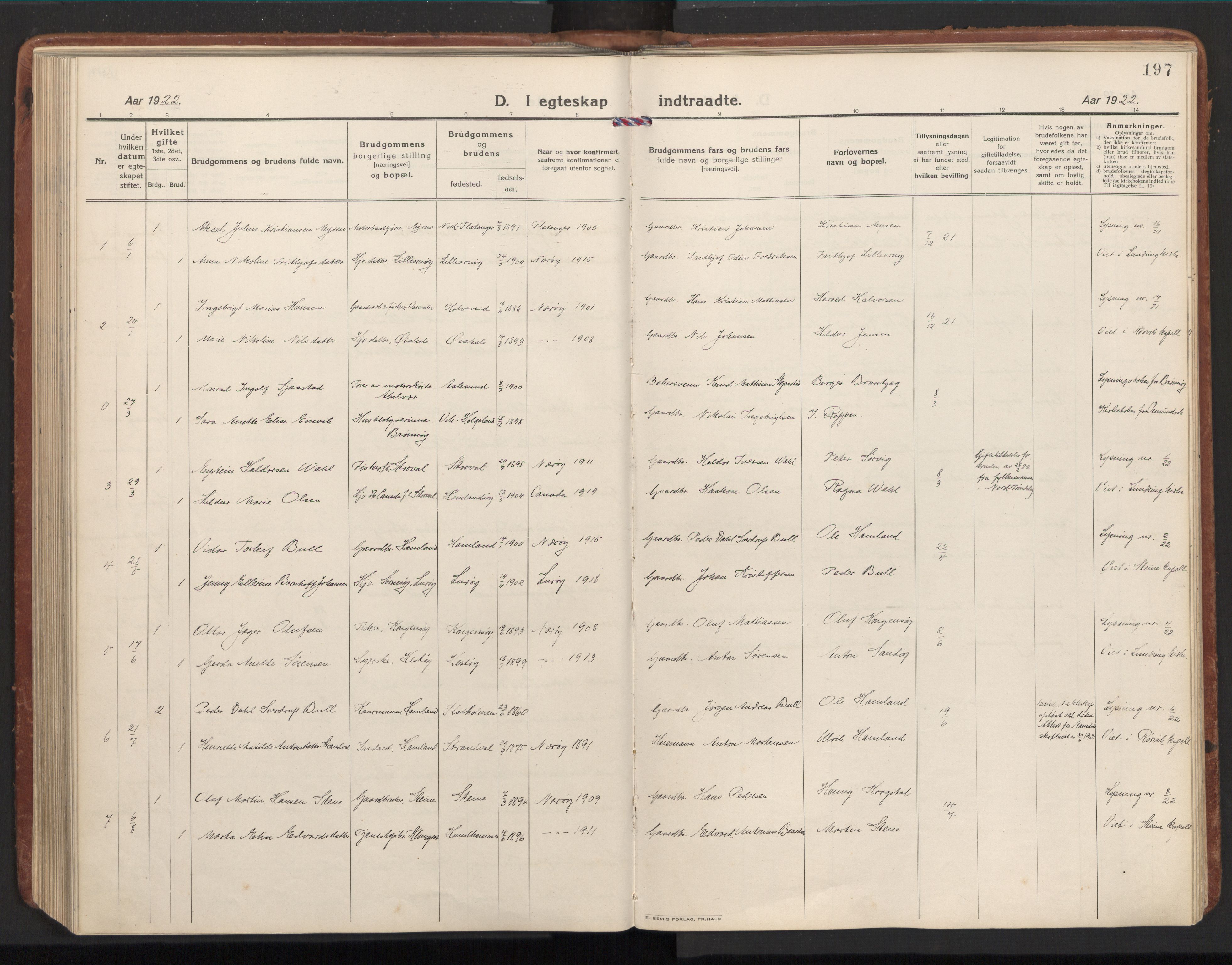 Ministerialprotokoller, klokkerbøker og fødselsregistre - Nord-Trøndelag, SAT/A-1458/784/L0678: Parish register (official) no. 784A13, 1921-1938, p. 197