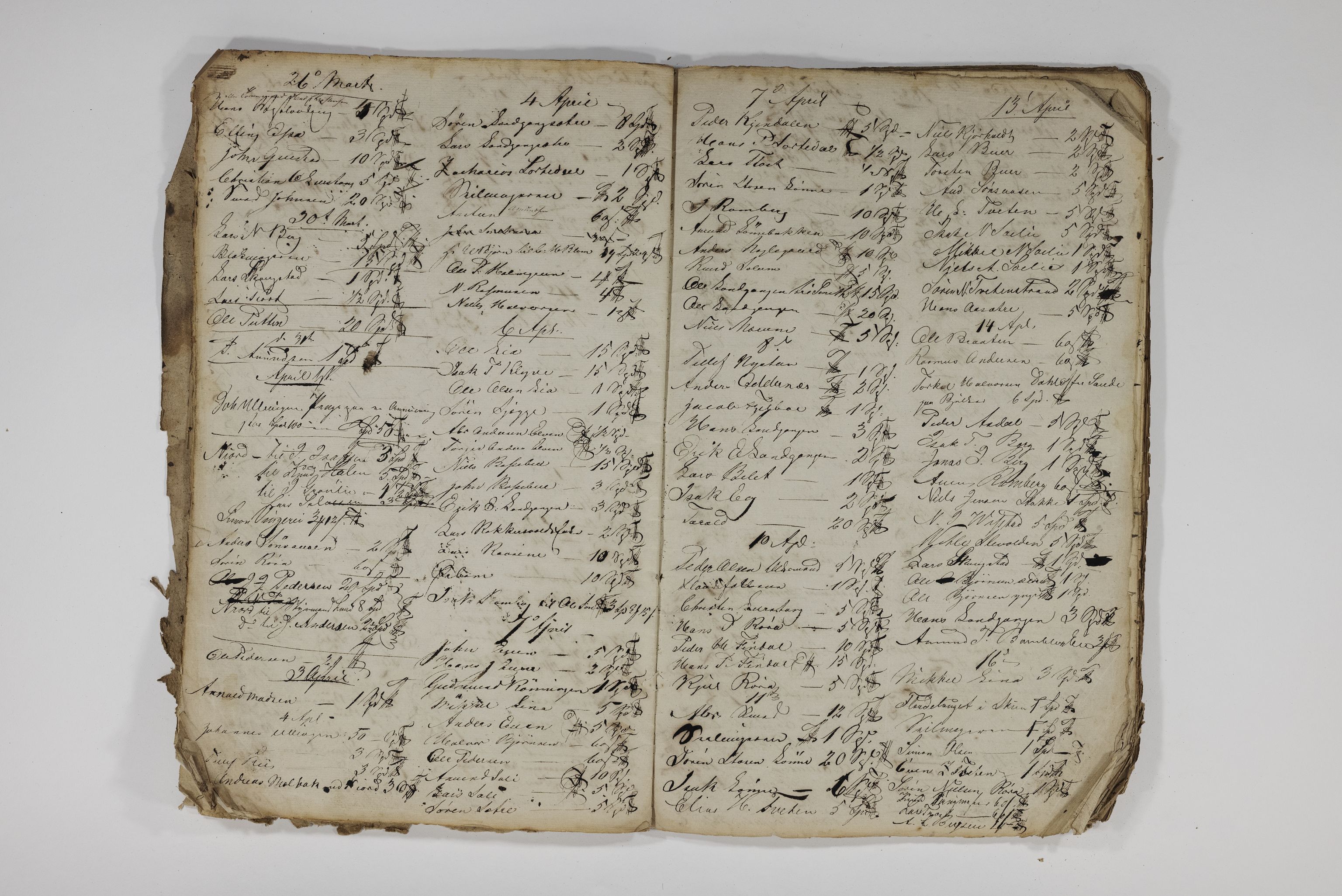 Blehr/ Kjellestad, TEMU/TGM-A-1212/R/Rl/L0004: Liste over utbetalinger, 1835-1838, p. 12