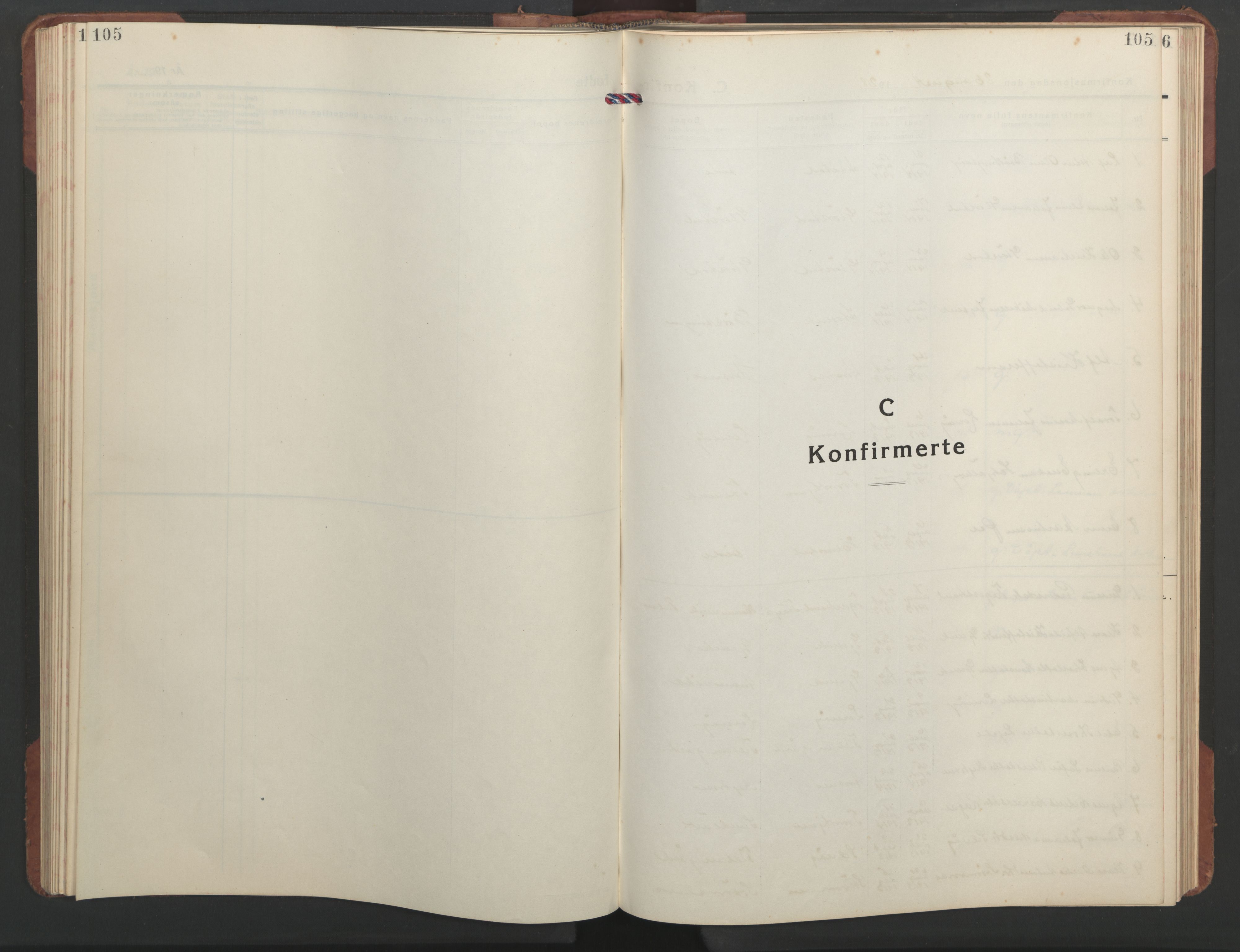 Ministerialprotokoller, klokkerbøker og fødselsregistre - Sør-Trøndelag, SAT/A-1456/637/L0564: Parish register (copy) no. 637C05, 1928-1968, p. 105