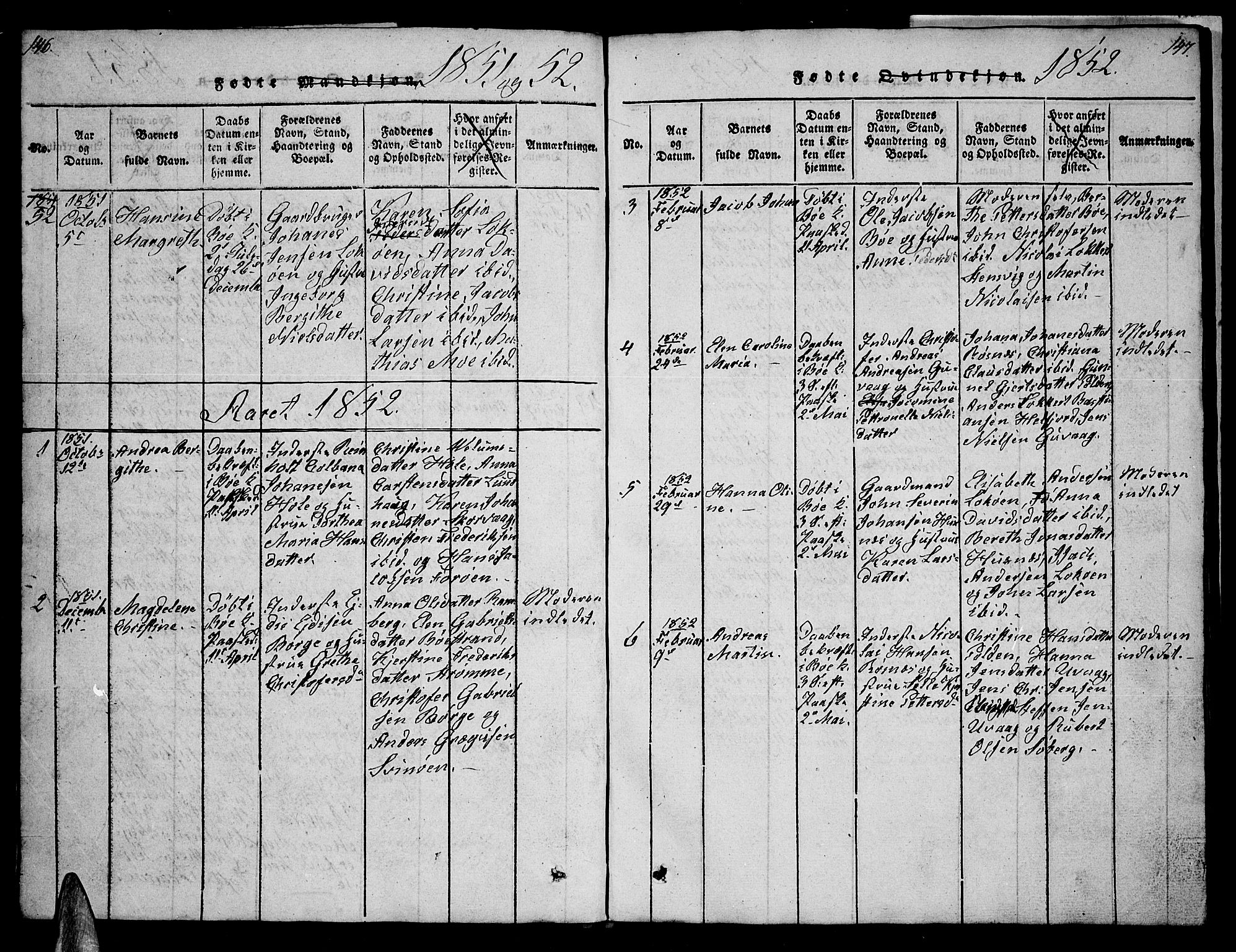 Ministerialprotokoller, klokkerbøker og fødselsregistre - Nordland, AV/SAT-A-1459/891/L1312: Parish register (copy) no. 891C01, 1820-1856, p. 146-147