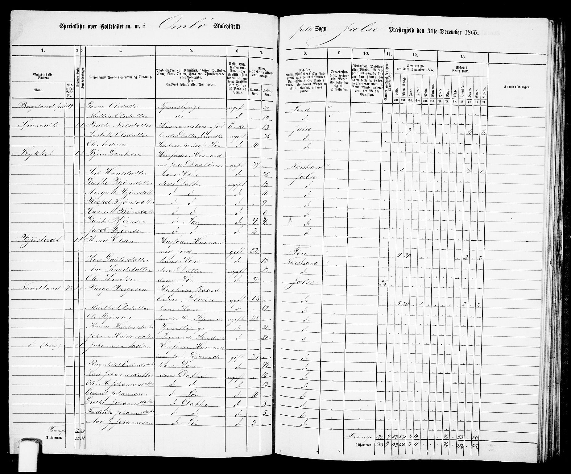 RA, 1865 census for Jelsa, 1865, p. 69