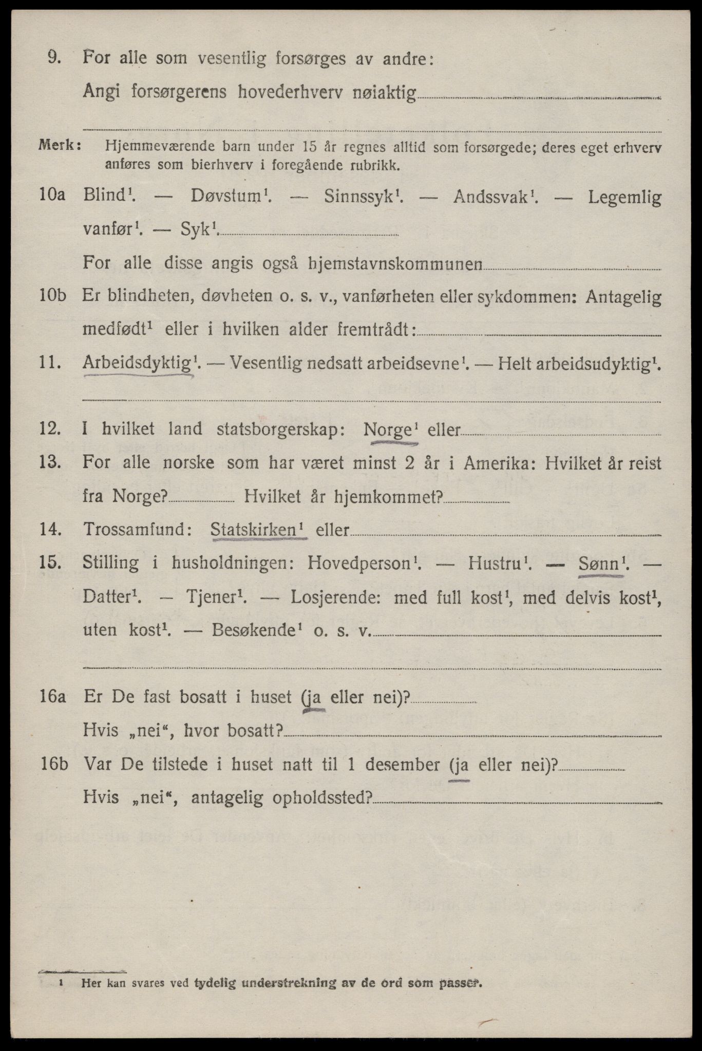 SAST, 1920 census for Lund, 1920, p. 3865