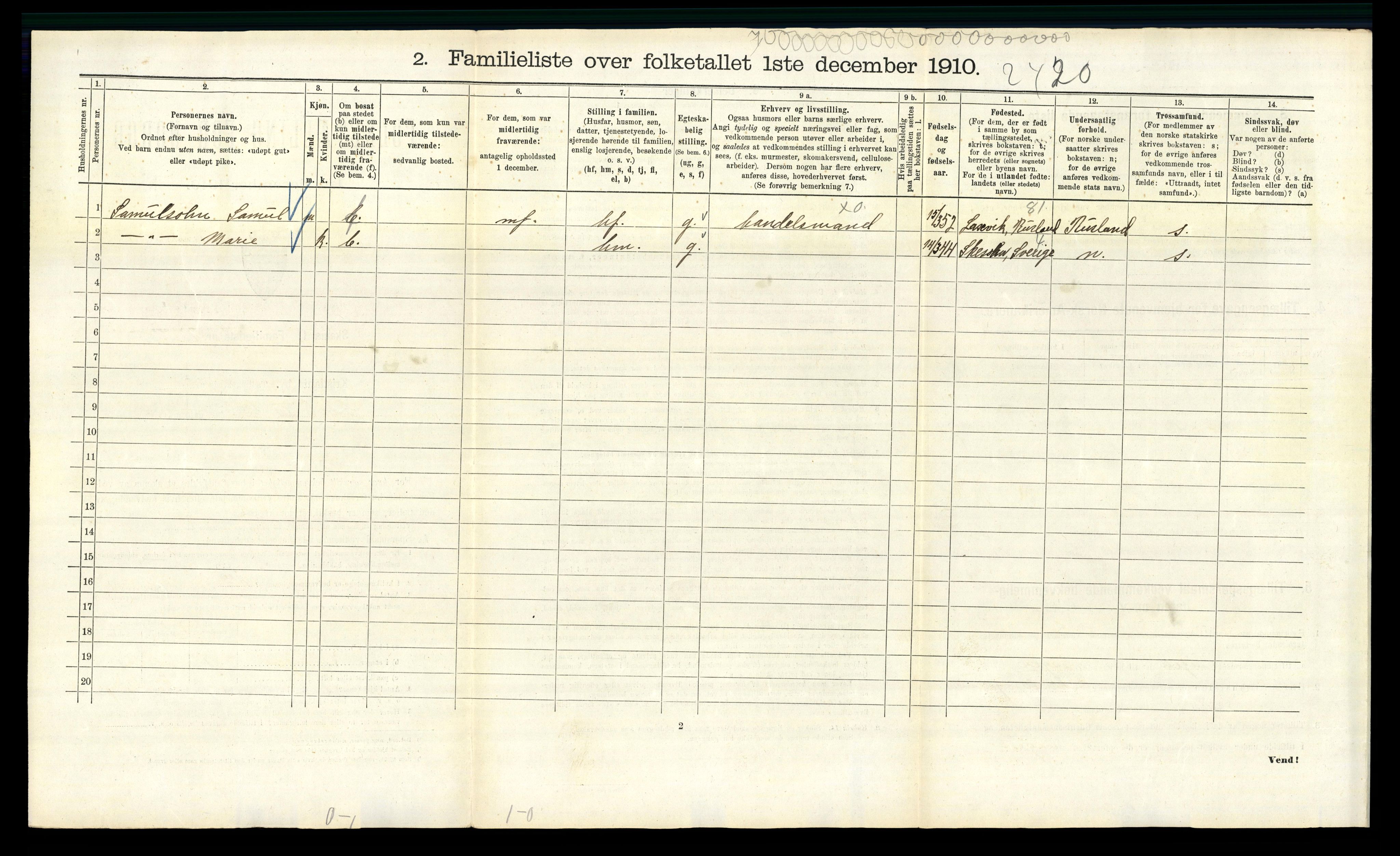 RA, 1910 census for Kristiania, 1910, p. 47464