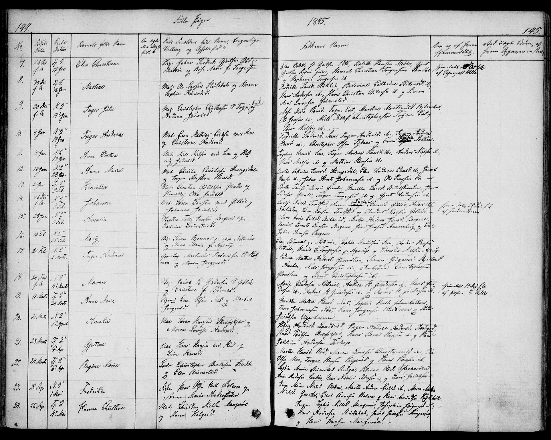 Nøtterøy kirkebøker, AV/SAKO-A-354/F/Fa/L0005: Parish register (official) no. I 5, 1839-1852, p. 144-145