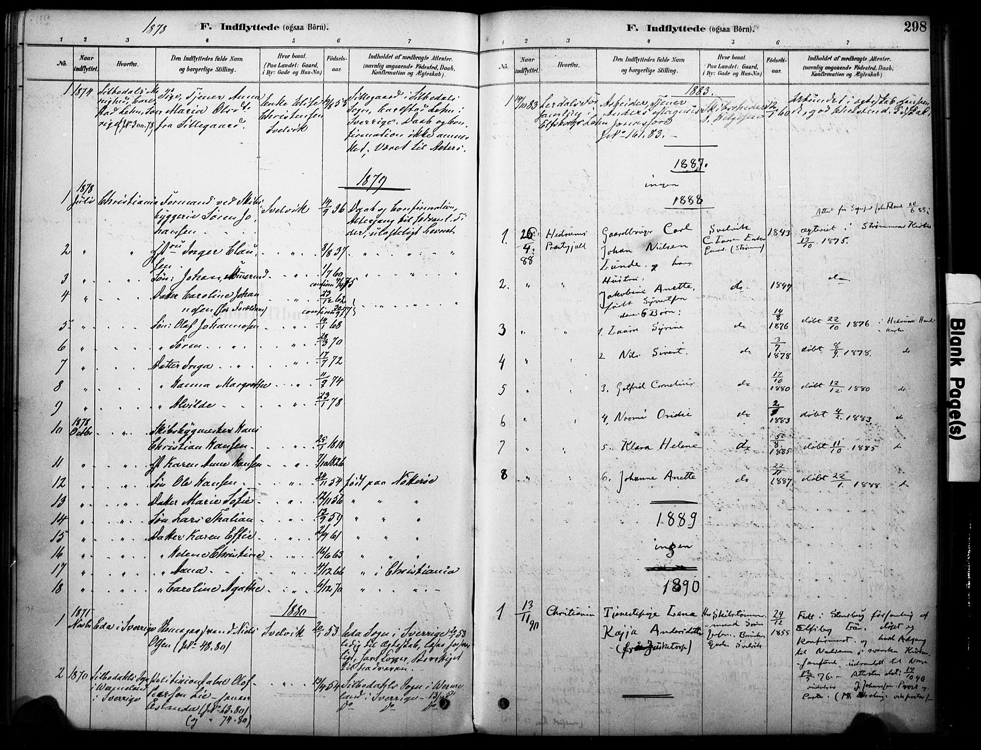 Strømm kirkebøker, AV/SAKO-A-322/F/Fb/L0001: Parish register (official) no. II 1, 1878-1899, p. 298