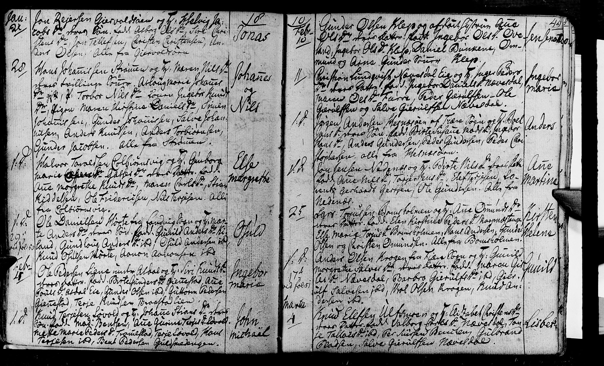 Øyestad sokneprestkontor, SAK/1111-0049/F/Fa/L0011: Parish register (official) no. A 11, 1805-1824, p. 44