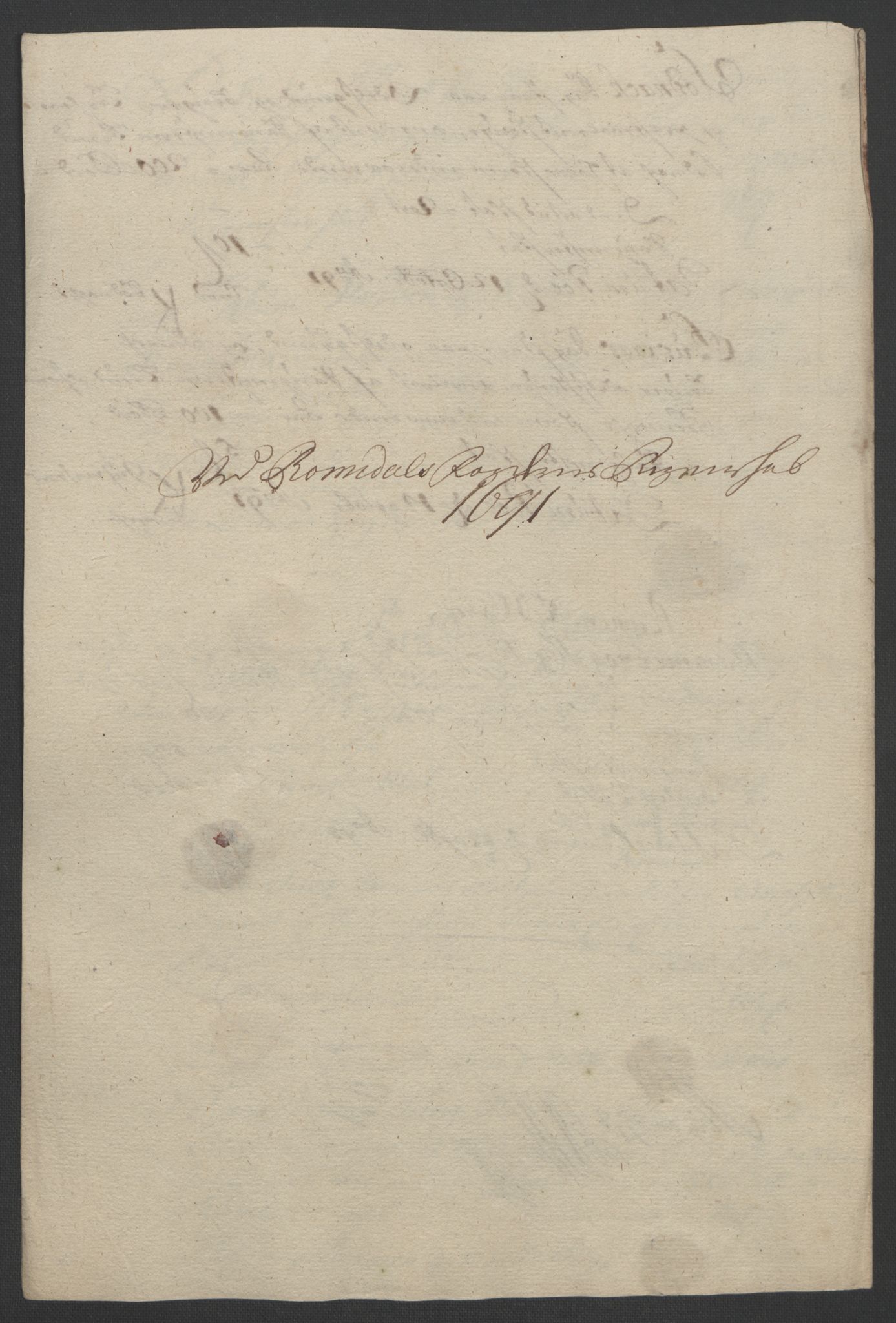 Rentekammeret inntil 1814, Reviderte regnskaper, Fogderegnskap, RA/EA-4092/R55/L3649: Fogderegnskap Romsdal, 1690-1691, p. 256