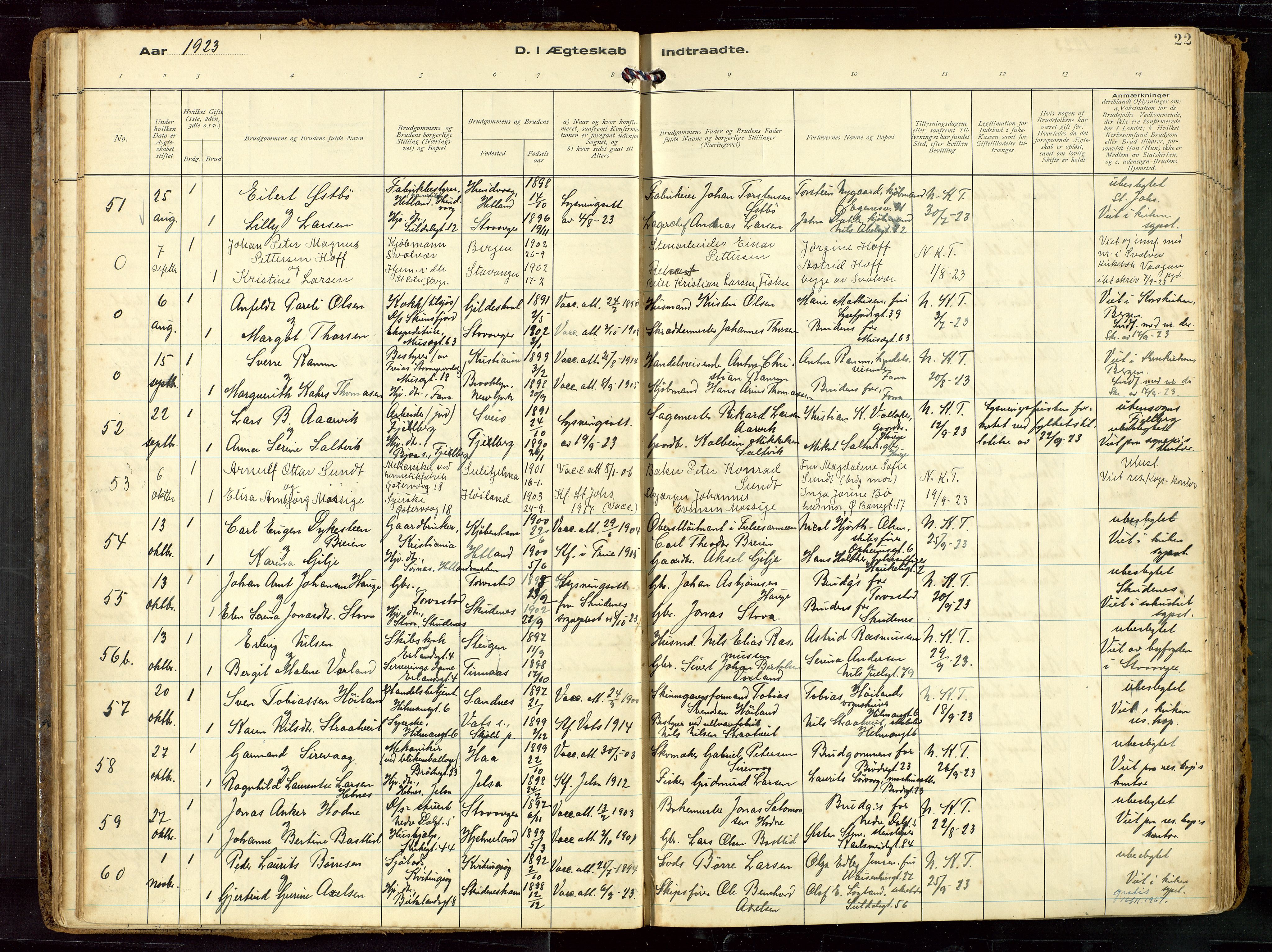 St. Petri sokneprestkontor, AV/SAST-A-101813/002/D/L0002: Parish register (official) no. A 27, 1921-1942, p. 22