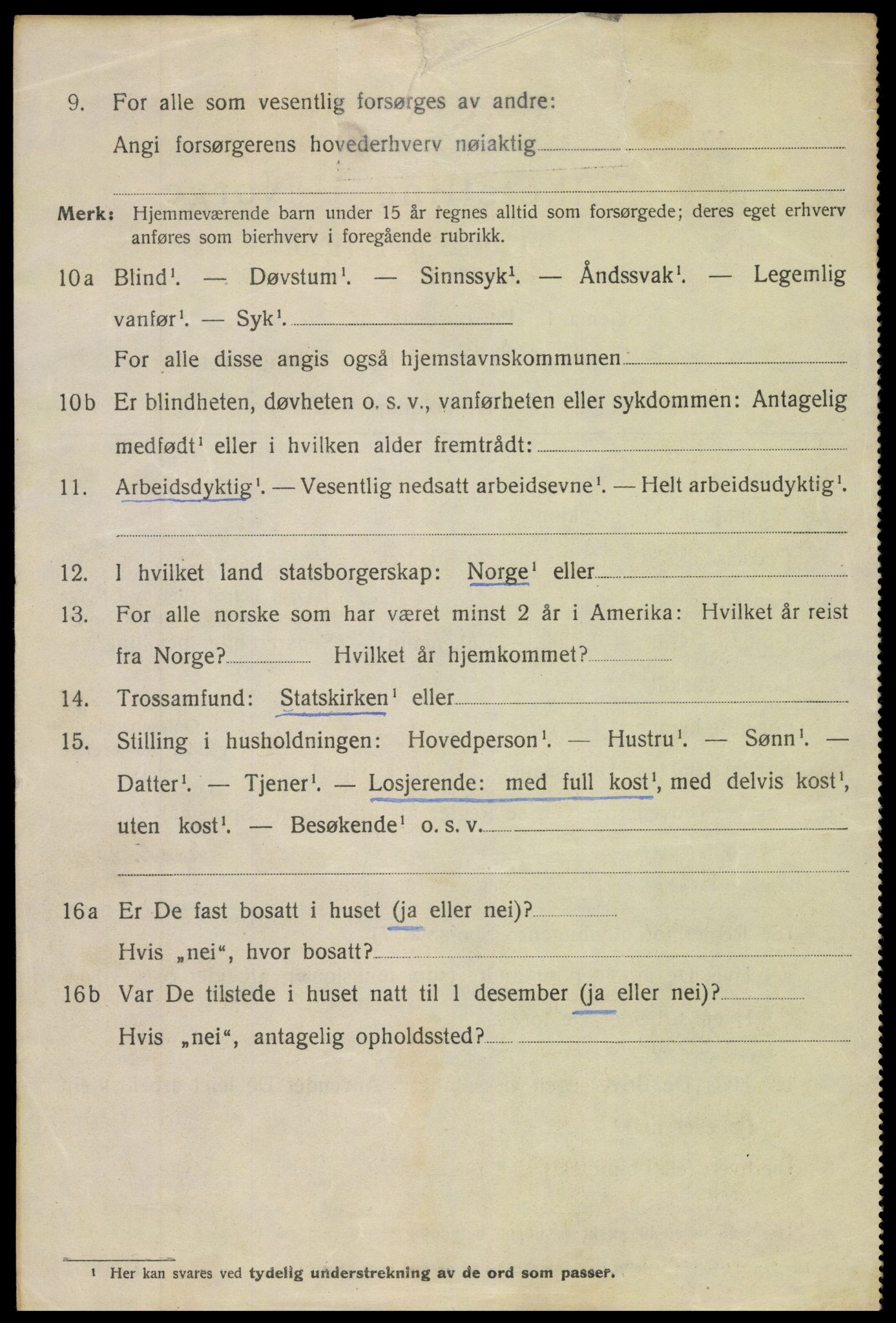 SAK, 1920 census for Tvedestrand, 1920, p. 4014