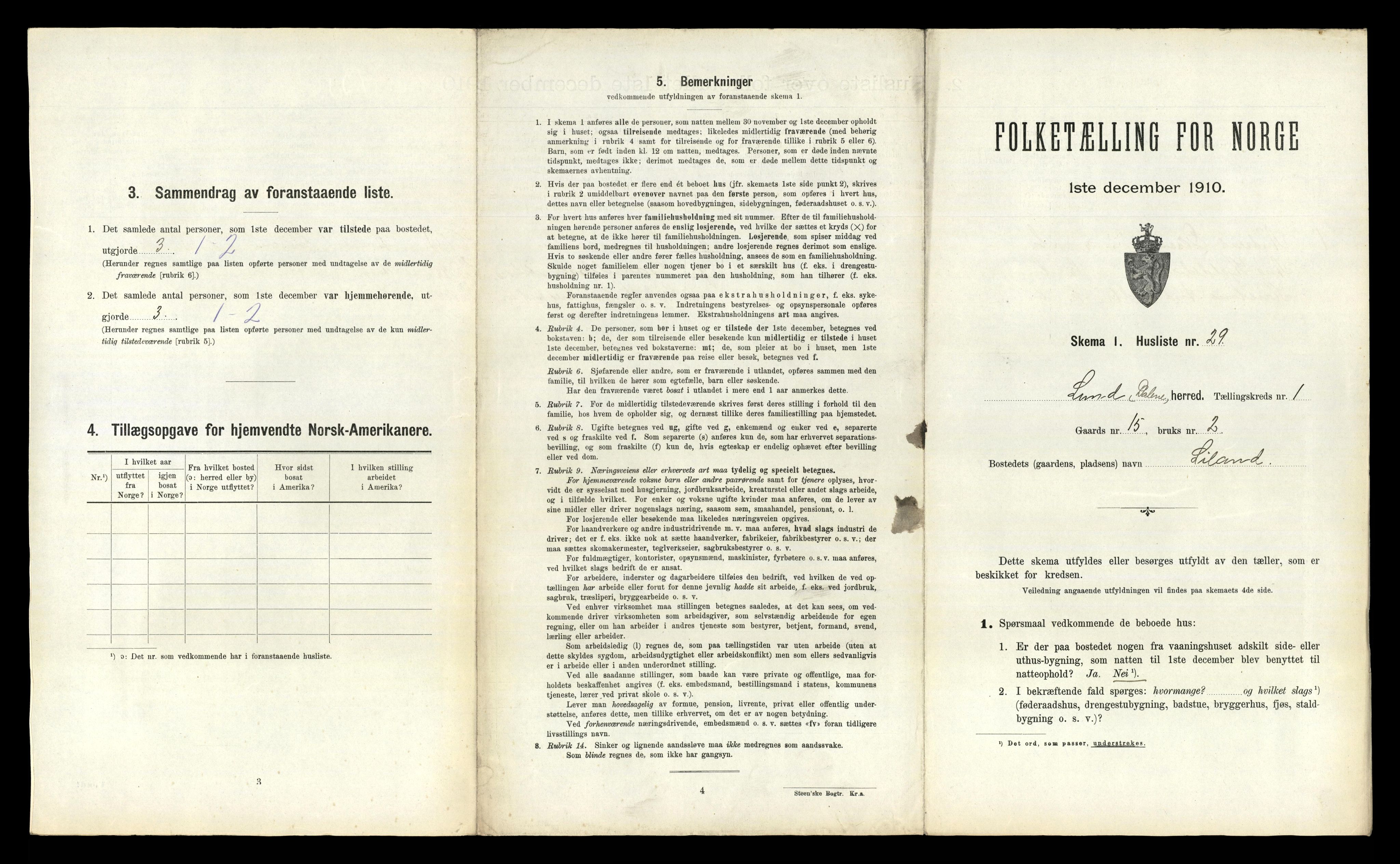 RA, 1910 census for Lund, 1910, p. 82