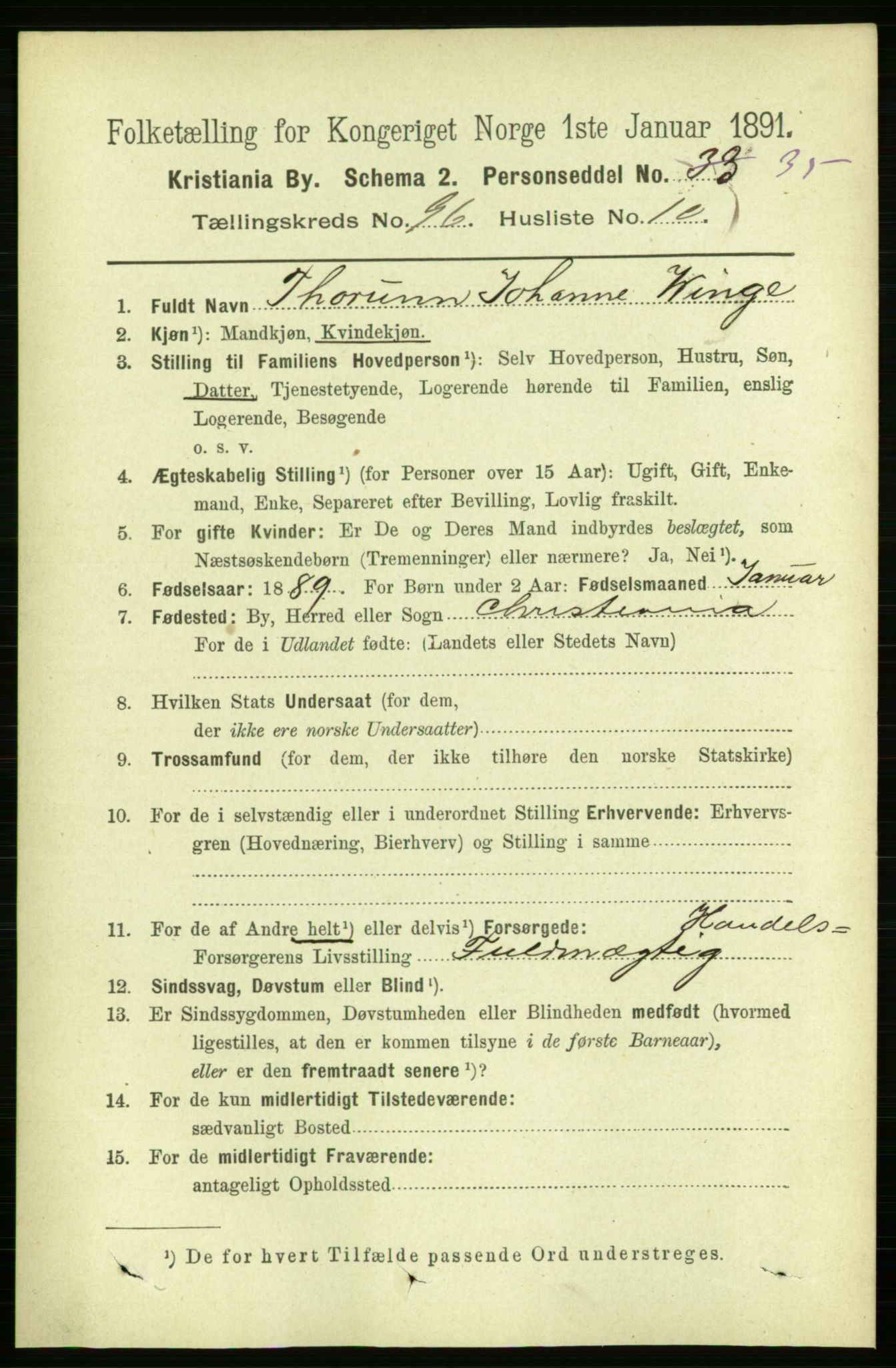 RA, 1891 census for 0301 Kristiania, 1891, p. 46804