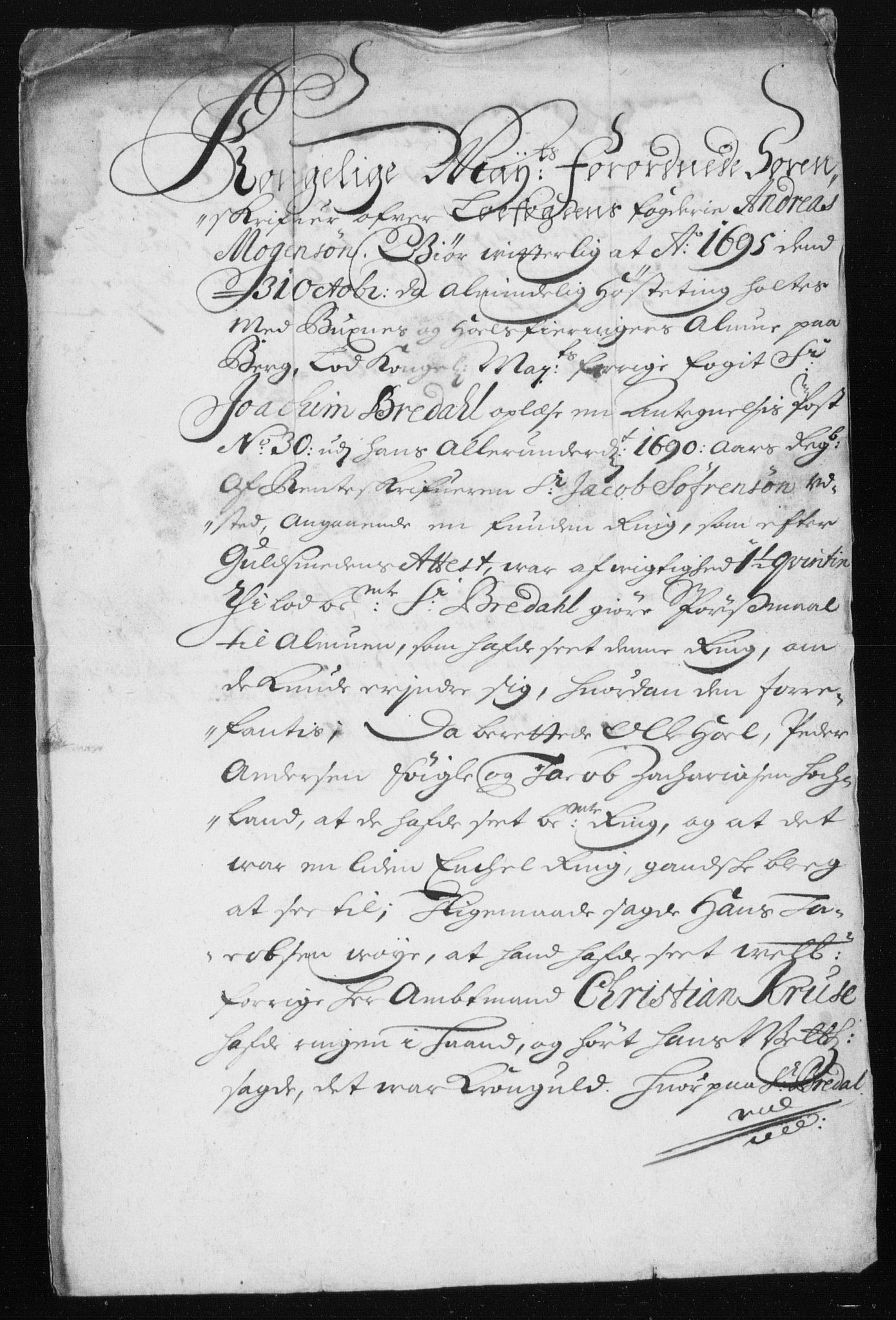 Rentekammeret inntil 1814, Reviderte regnskaper, Stiftamtstueregnskaper, Trondheim stiftamt og Nordland amt, AV/RA-EA-6044/R/Rh/L0015: Nordland amt, 1690