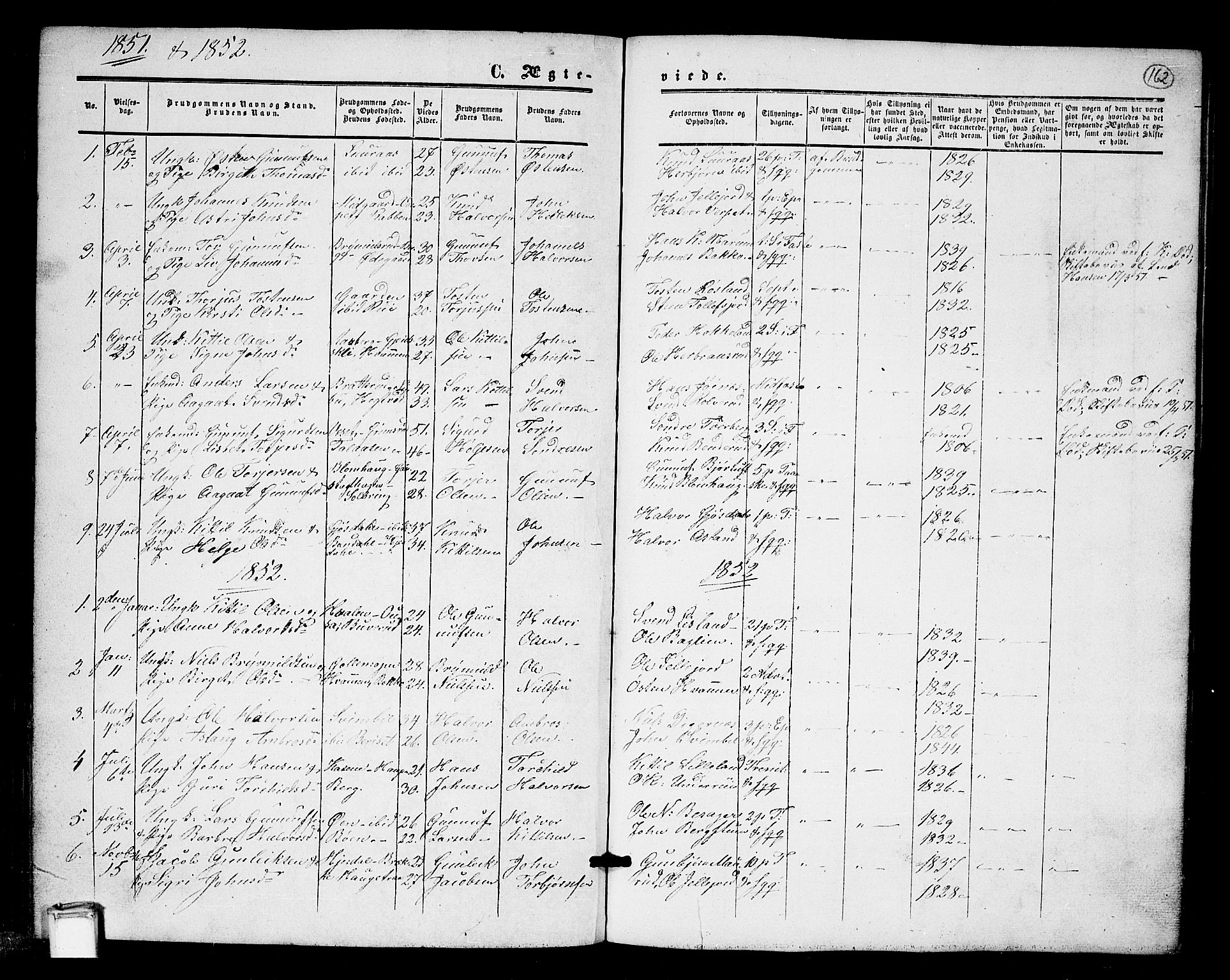 Tinn kirkebøker, AV/SAKO-A-308/G/Ga/L0002: Parish register (copy) no. I 2, 1851-1883, p. 162