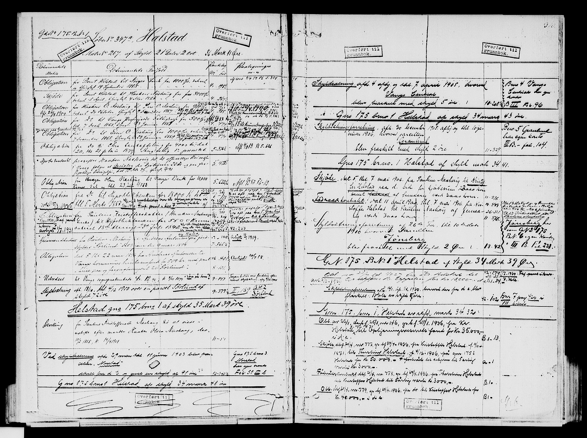 Nord-Hedmark sorenskriveri, SAH/TING-012/H/Ha/Had/Hade/L0001B: Mortgage register no. 4.1b, 1871-1940, p. 310