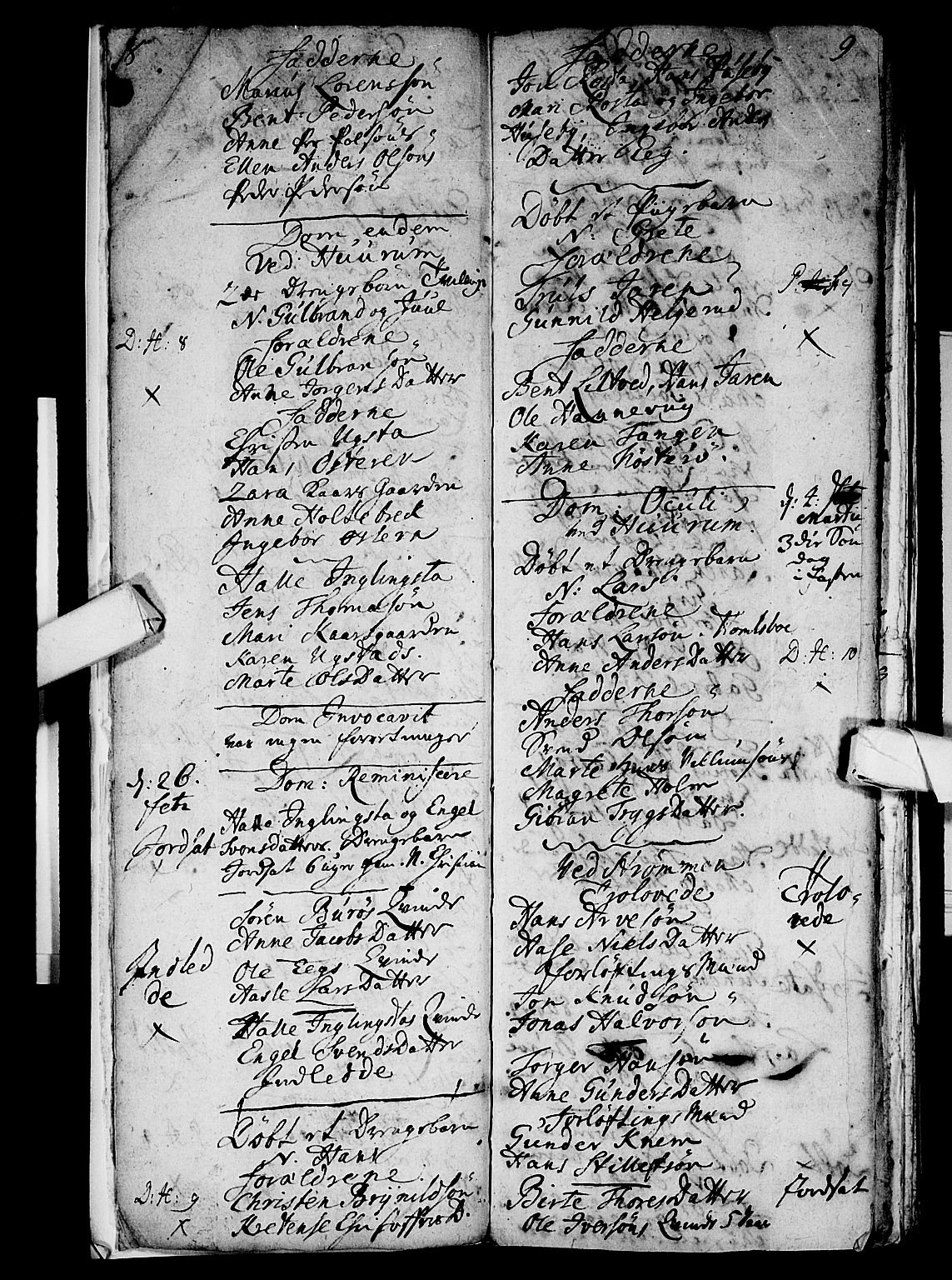 Hurum kirkebøker, AV/SAKO-A-229/F/Fa/L0005: Parish register (official) no. 5, 1735-1739, p. 8-9