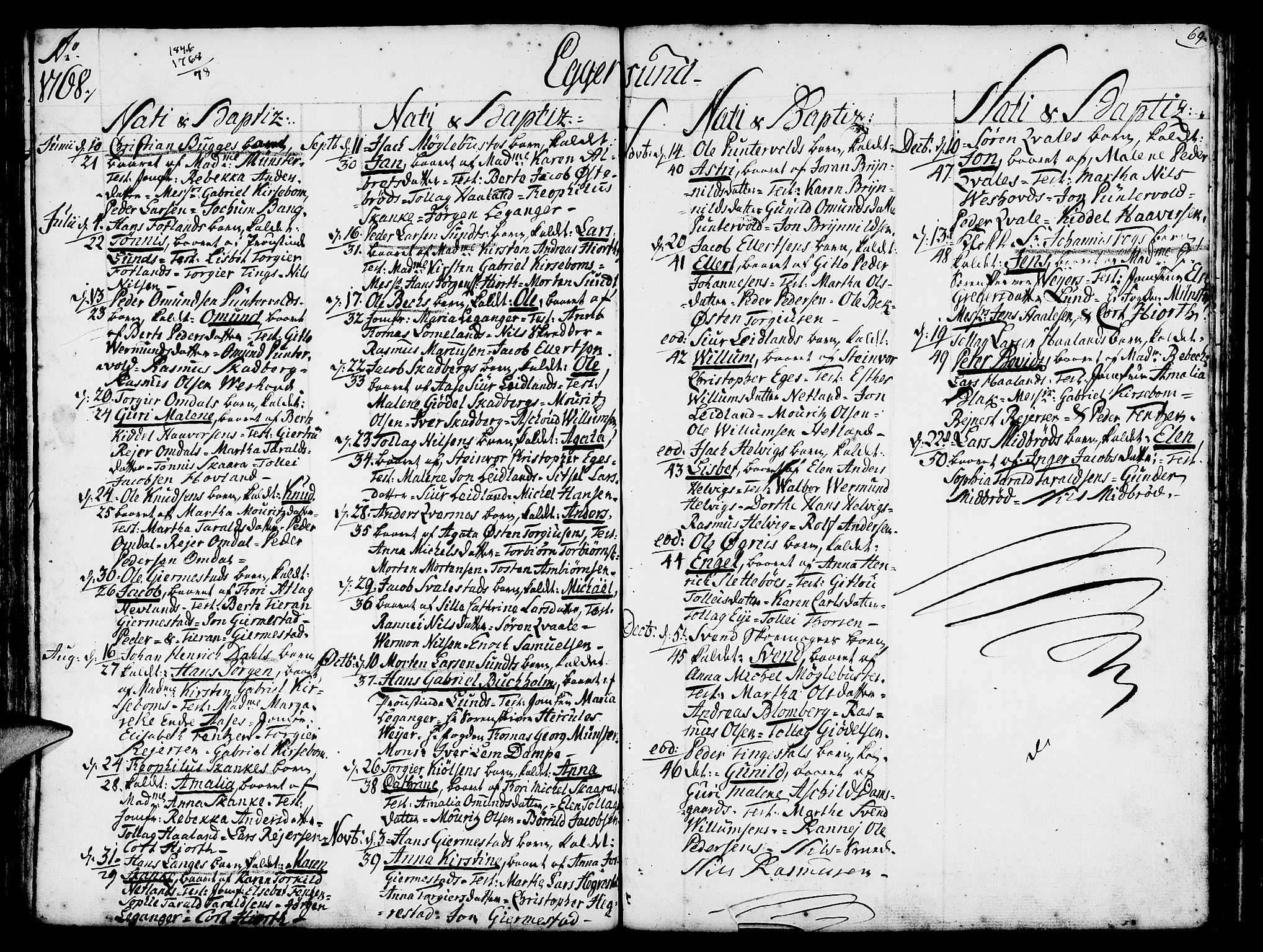 Eigersund sokneprestkontor, AV/SAST-A-101807/001/30/30BA/L0003: Parish register (official) no. A 3, 1758-1775, p. 69