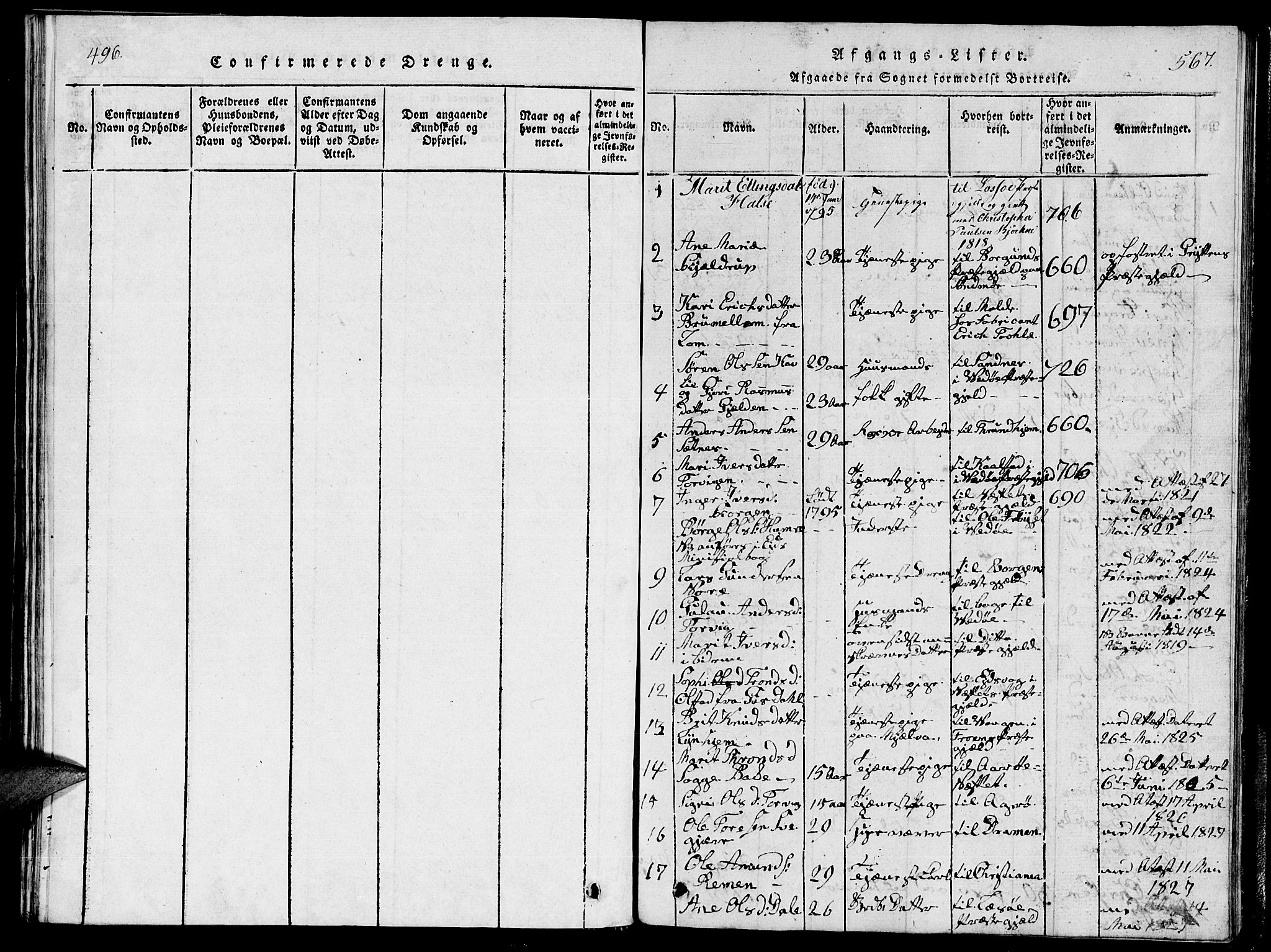 Ministerialprotokoller, klokkerbøker og fødselsregistre - Møre og Romsdal, AV/SAT-A-1454/544/L0579: Parish register (copy) no. 544C01, 1818-1836, p. 566-567