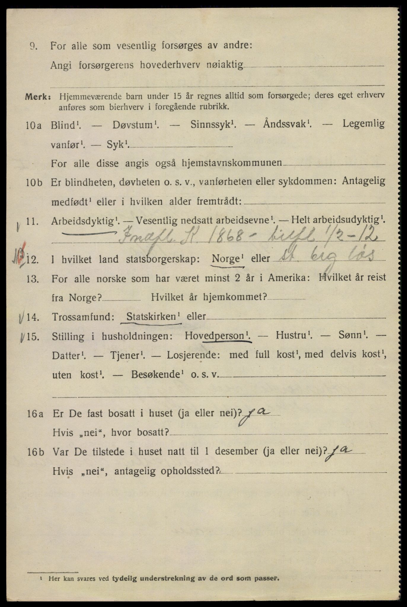 SAO, 1920 census for Kristiania, 1920, p. 199898