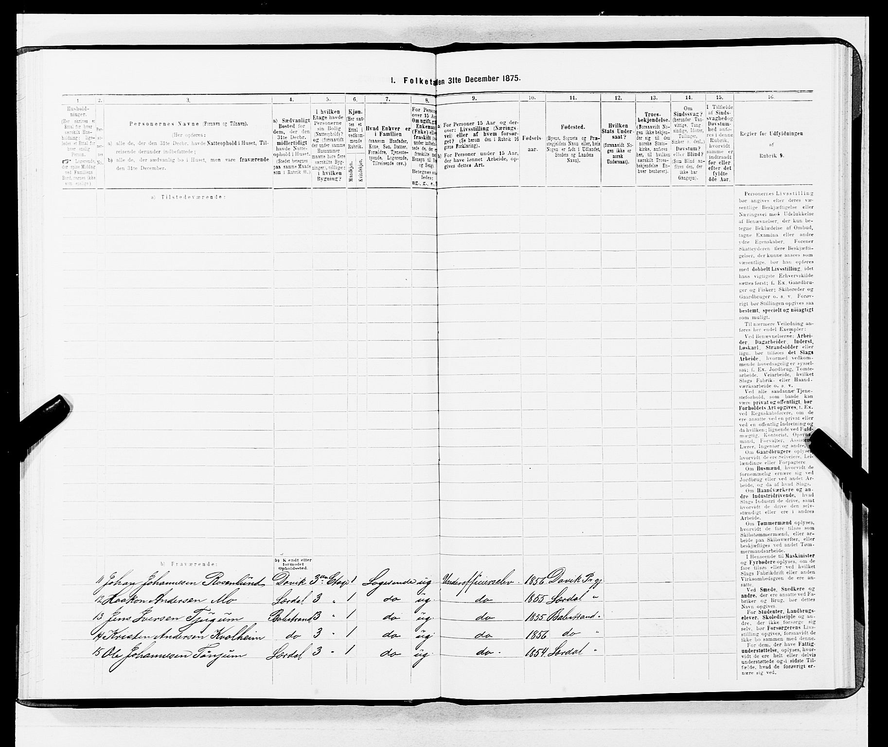 SAB, 1875 census for 1301 Bergen, 1875, p. 4399