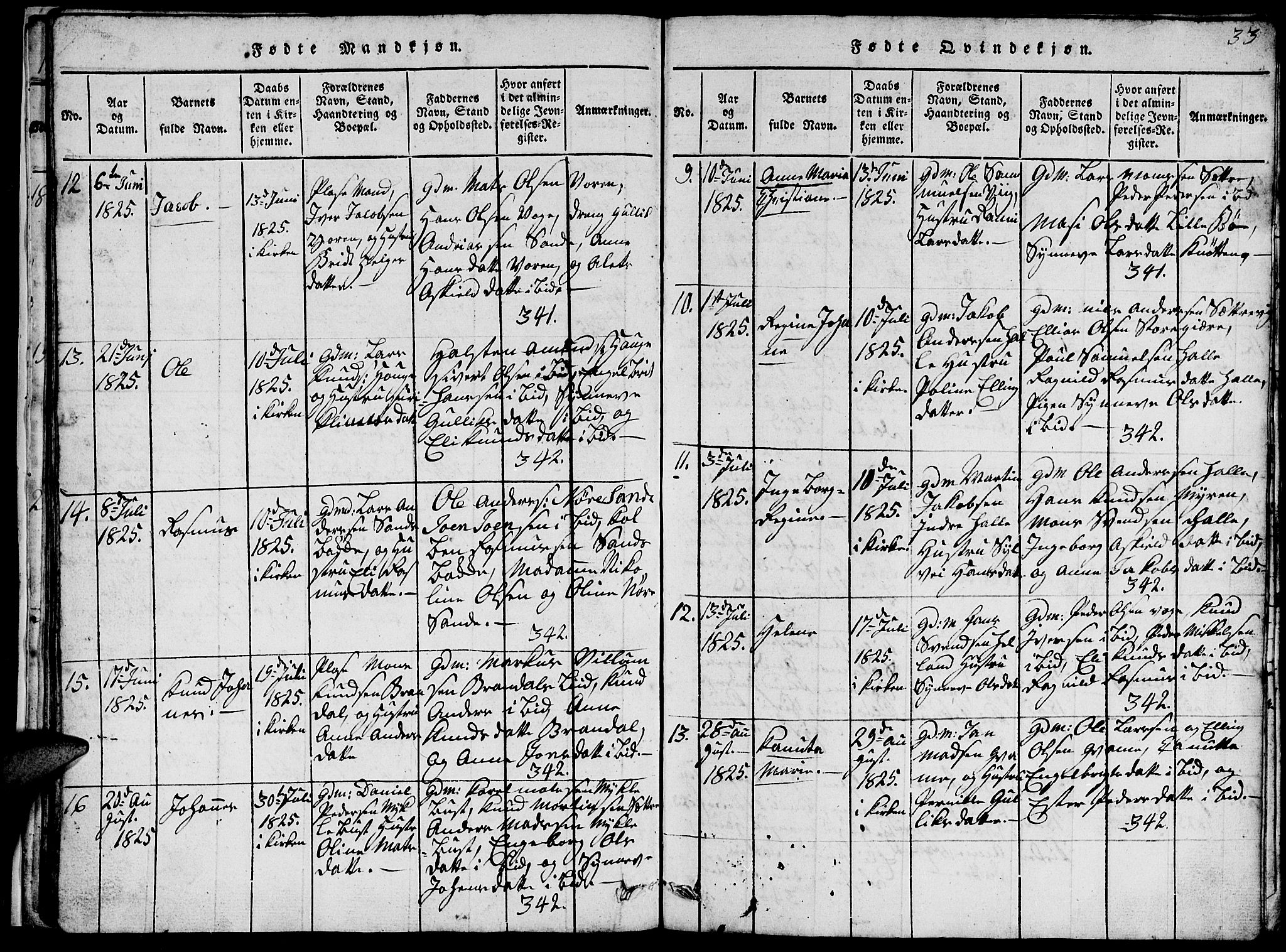 Ministerialprotokoller, klokkerbøker og fødselsregistre - Møre og Romsdal, SAT/A-1454/503/L0046: Parish register (copy) no. 503C01, 1816-1842, p. 33