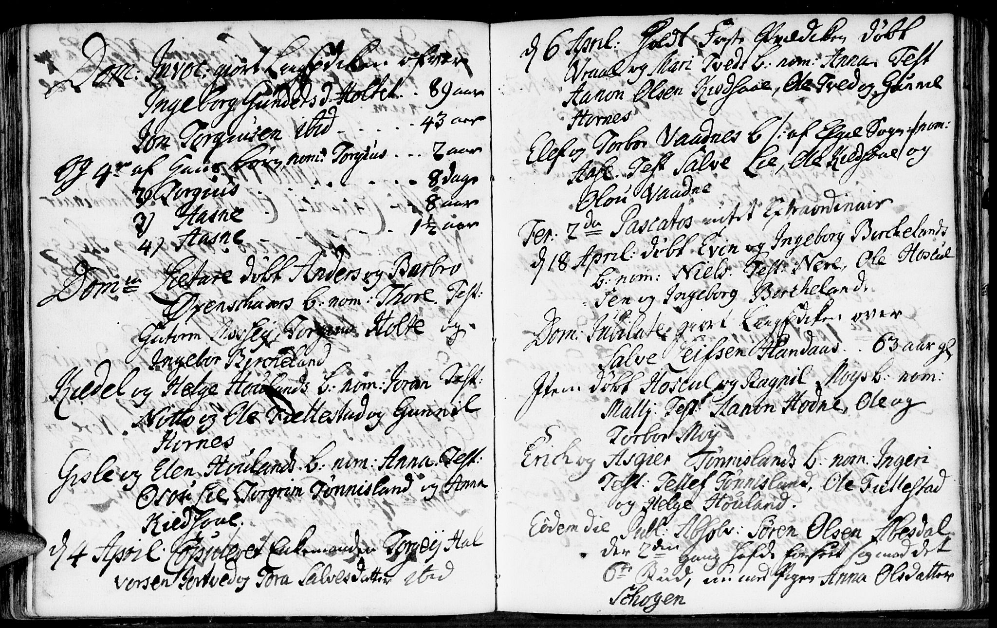 Evje sokneprestkontor, AV/SAK-1111-0008/F/Fa/Fab/L0001: Parish register (official) no. A 1, 1704-1764, p. 166-167