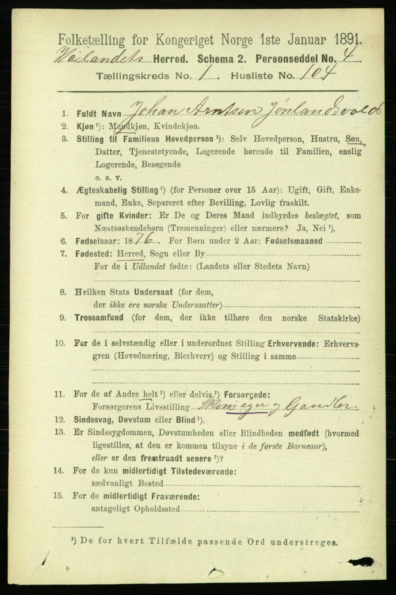 RA, 1891 census for 1651 Hølonda, 1891, p. 721