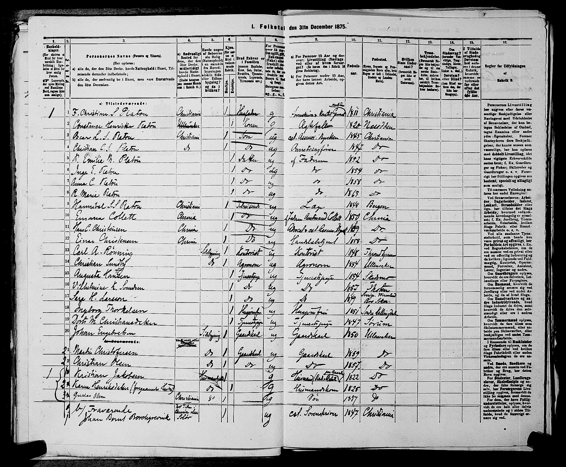 RA, 1875 census for 0235P Ullensaker, 1875, p. 506