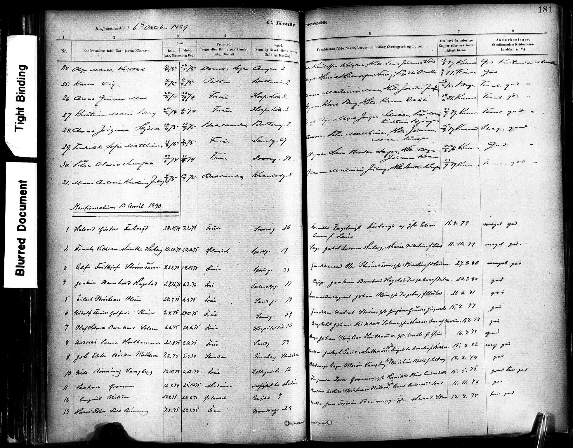 Ministerialprotokoller, klokkerbøker og fødselsregistre - Sør-Trøndelag, SAT/A-1456/602/L0119: Parish register (official) no. 602A17, 1880-1901, p. 181