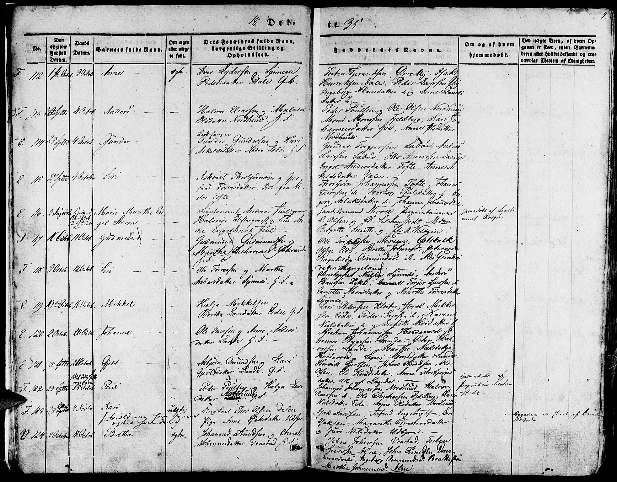 Fjelberg sokneprestembete, AV/SAB-A-75201/H/Haa: Parish register (official) no. A 6, 1835-1851, p. 9