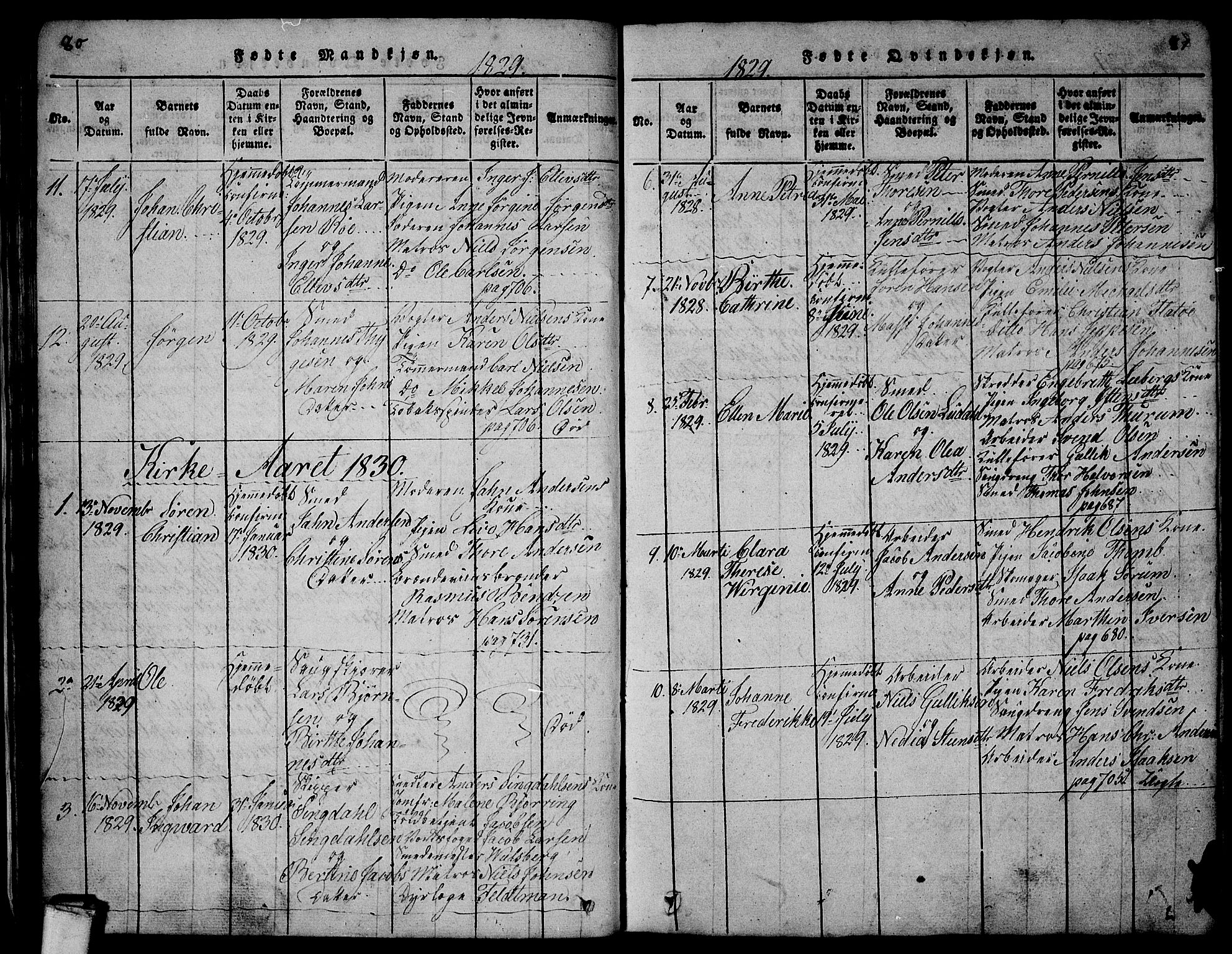 Larvik kirkebøker, SAKO/A-352/G/Gb/L0001: Parish register (copy) no. II 1, 1818-1843, p. 80-81