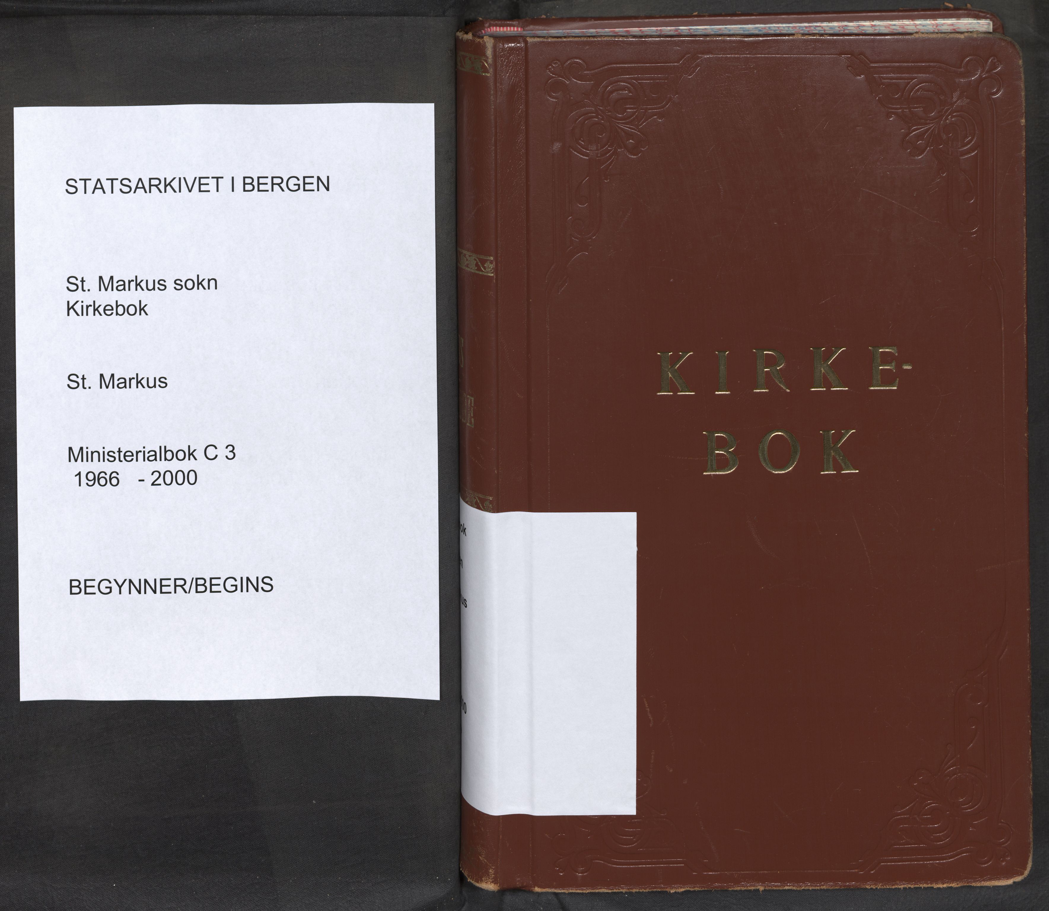 St. Markus sokneprestembete, SAB/A-99935: Parish register (official) no. C 3, 1966-2000