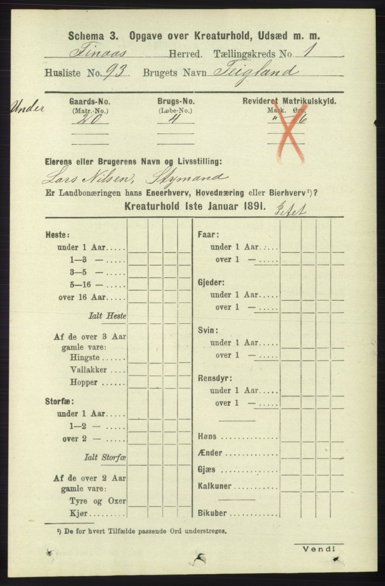 RA, 1891 census for 1218 Finnås, 1891, p. 6167