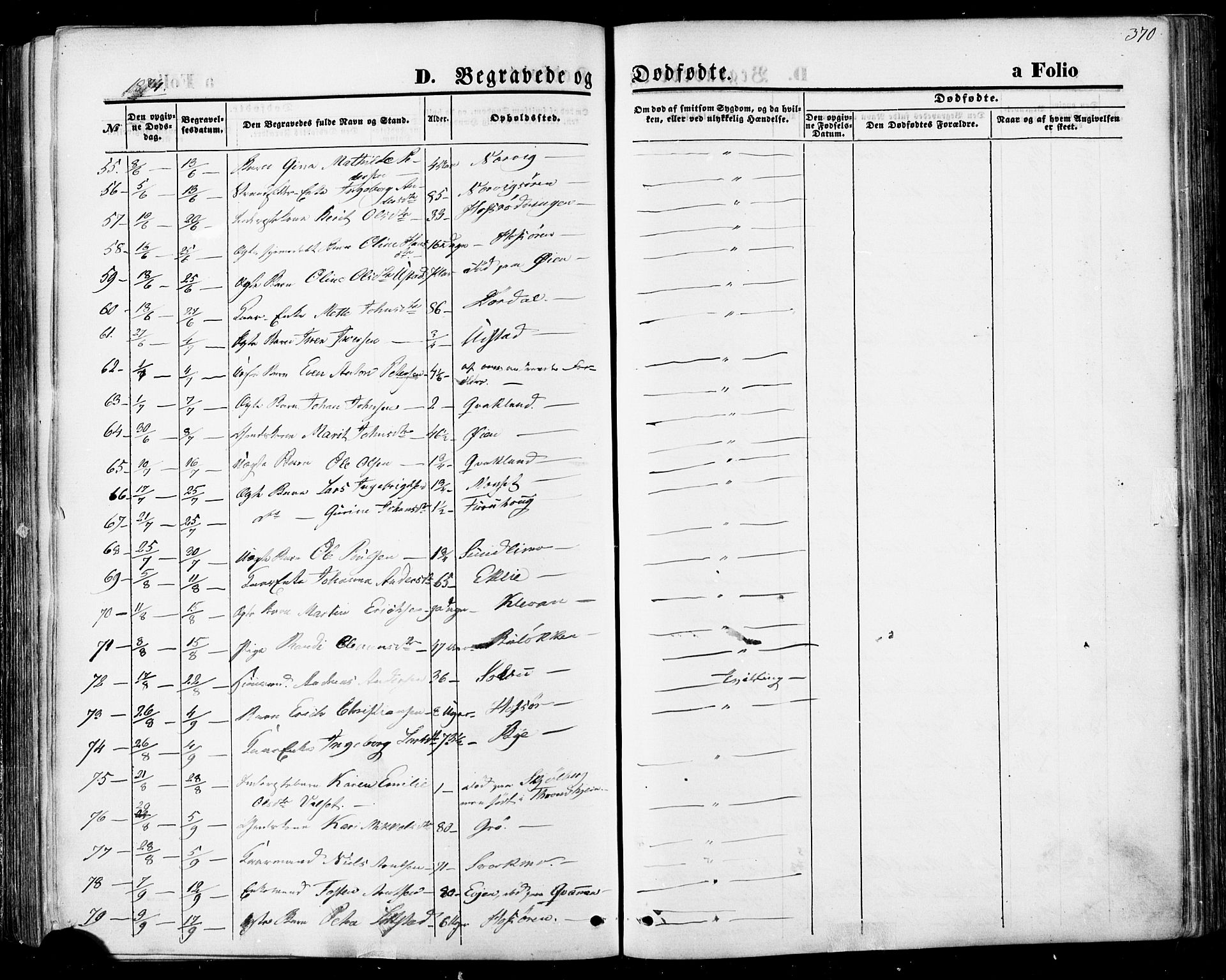 Ministerialprotokoller, klokkerbøker og fødselsregistre - Sør-Trøndelag, AV/SAT-A-1456/668/L0807: Parish register (official) no. 668A07, 1870-1880, p. 370