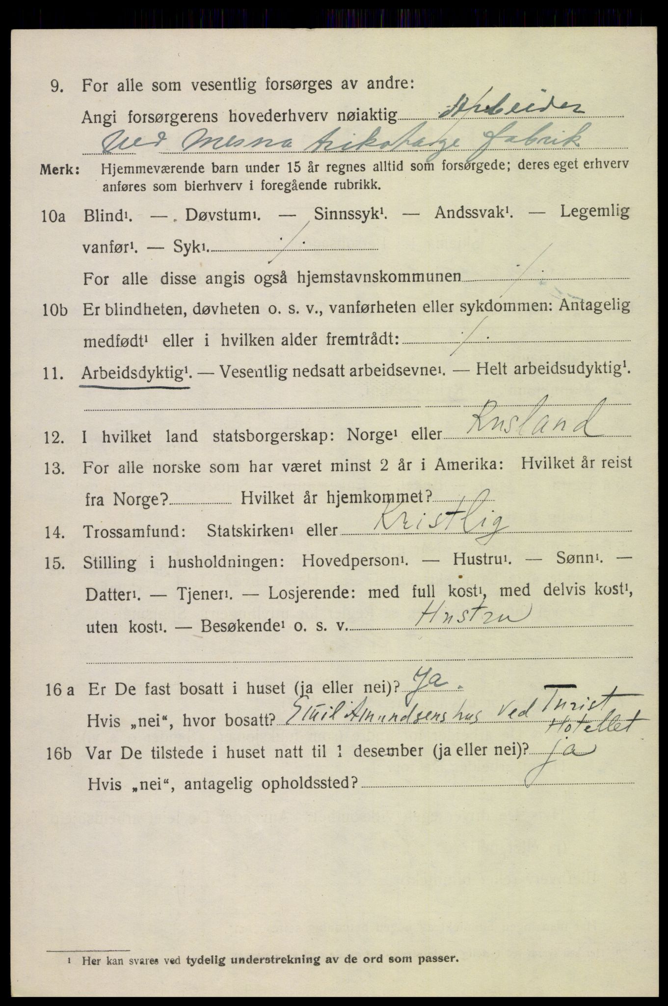 SAH, 1920 census for Fåberg, 1920, p. 6193