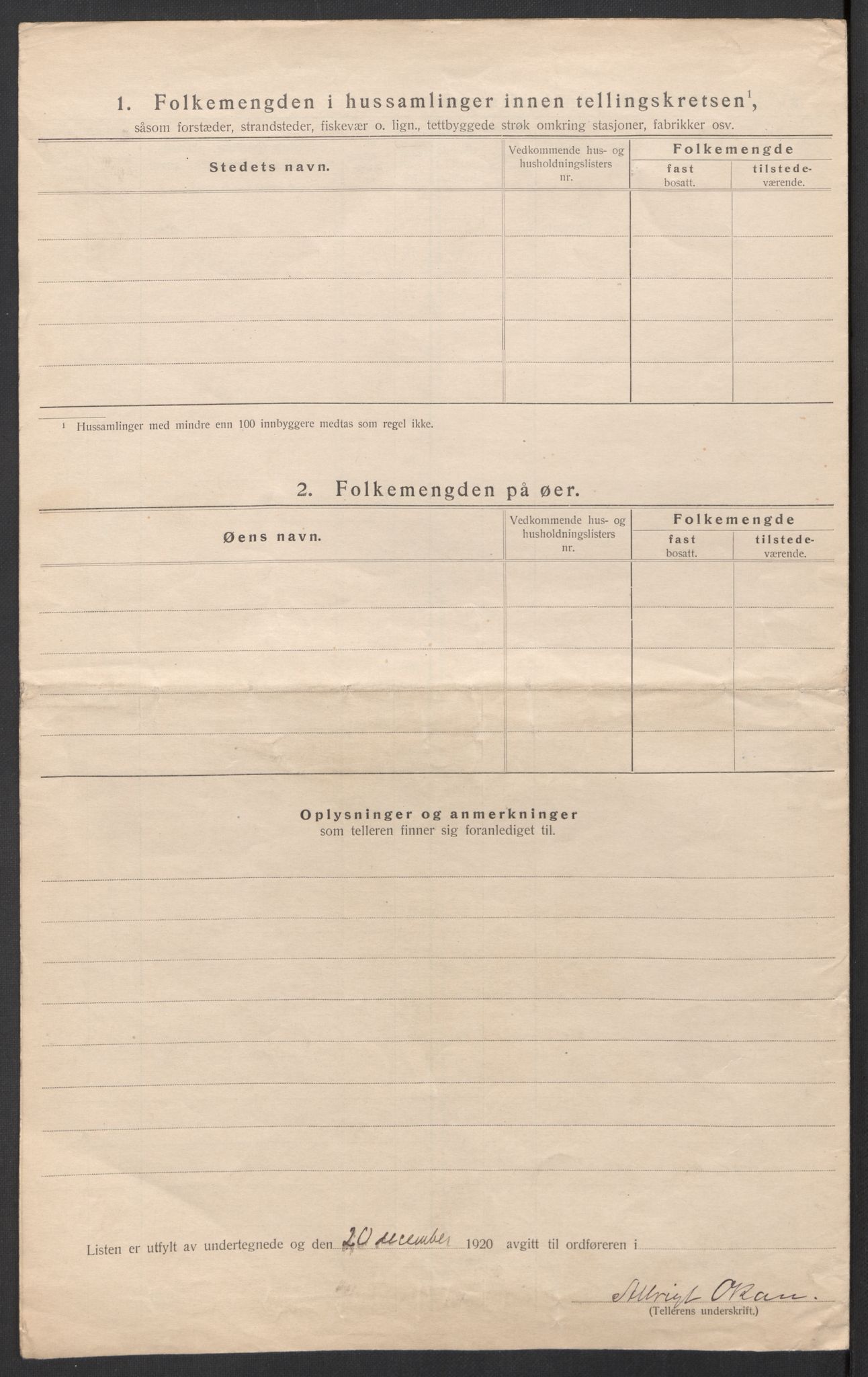 SAT, 1920 census for Velfjord, 1920, p. 32