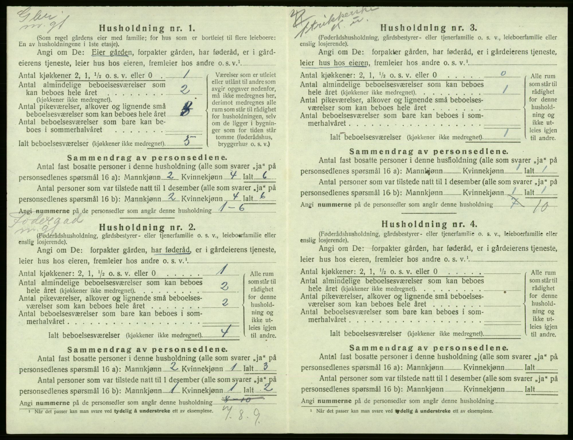 SAB, 1920 census for Tysnes, 1920, p. 248