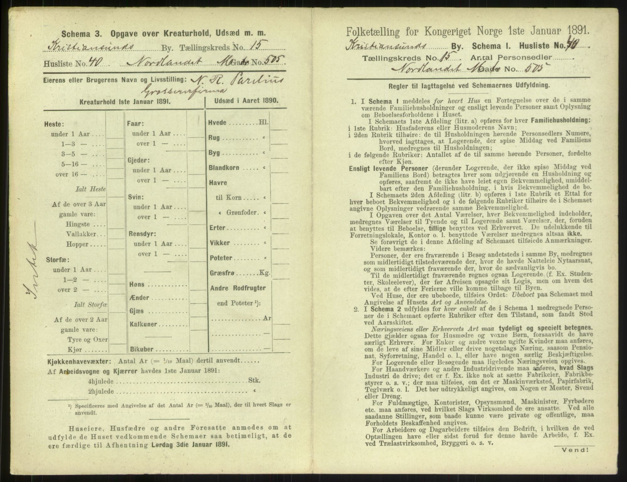 RA, 1891 census for 1503 Kristiansund, 1891, p. 1640