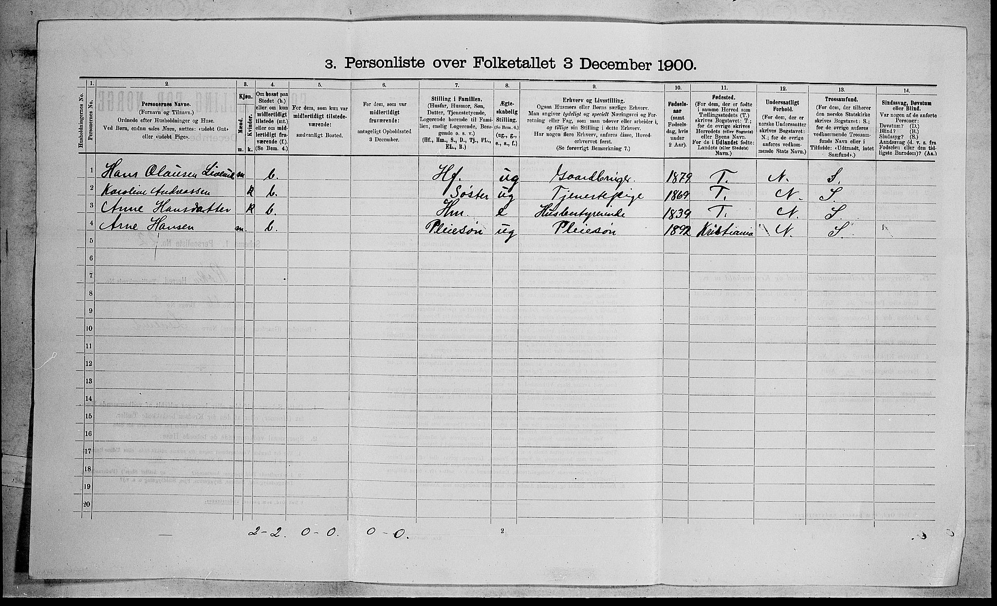RA, 1900 census for Røyken, 1900, p. 211